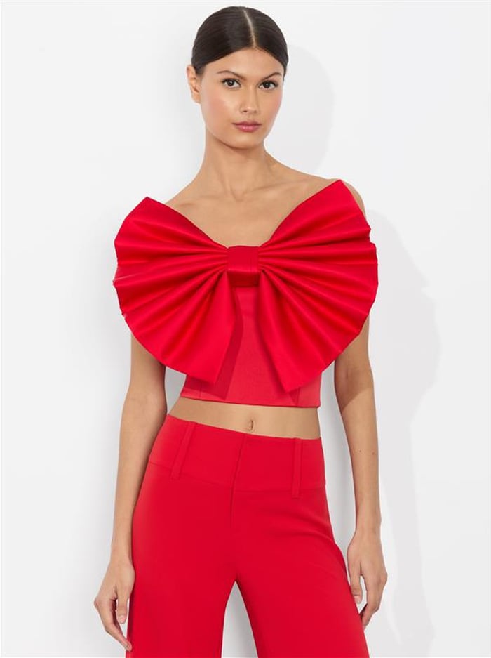 ALICE + OLIVIA STRAPLESS BOW FT TOP - BEYMEN