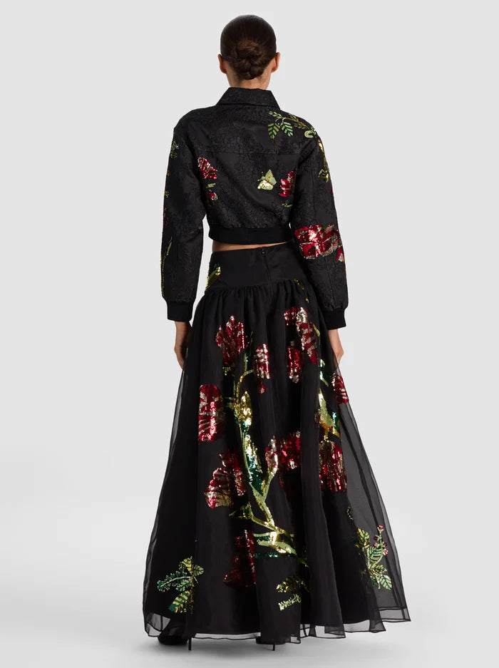 ALICE + OLIVIA SHRUNKEN VARSITY JACKET - BEYMEN