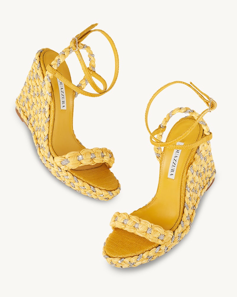 AQUAZZURA COSTIERA CRYSTAL WEDGE 120 - BEYMEN