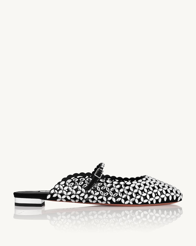 AQUAZZURA CRYSTAL SEA FLAT - BEYMEN