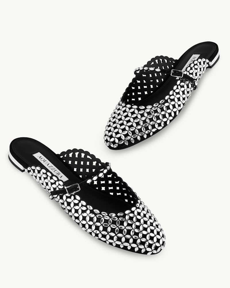 AQUAZZURA CRYSTAL SEA FLAT - BEYMEN
