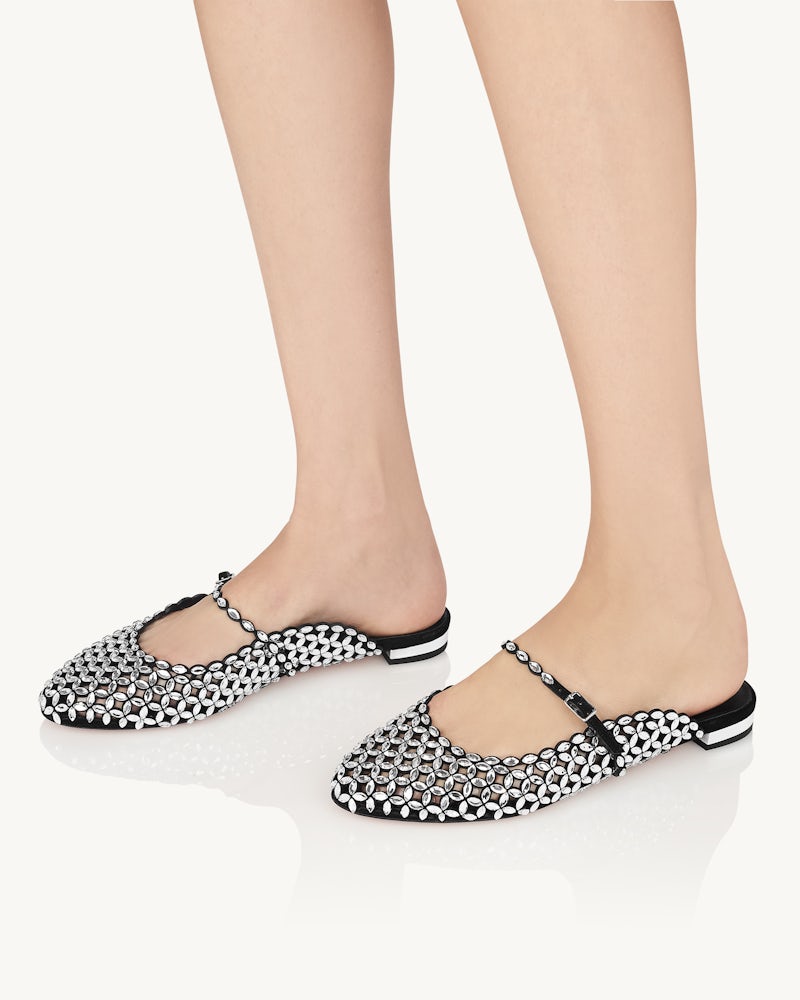 AQUAZZURA CRYSTAL SEA FLAT - BEYMEN