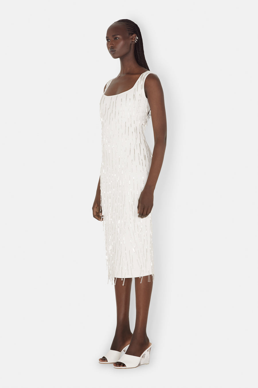GALVAN LONDON WHITE DEPOIS MINI DRESS