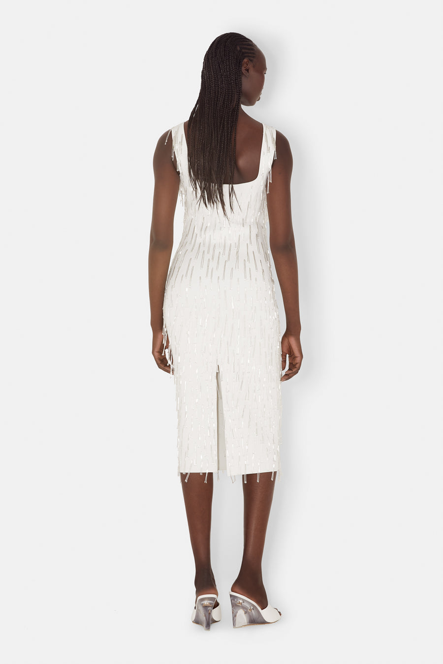 GALVAN LONDON WHITE DEPOIS MINI DRESS