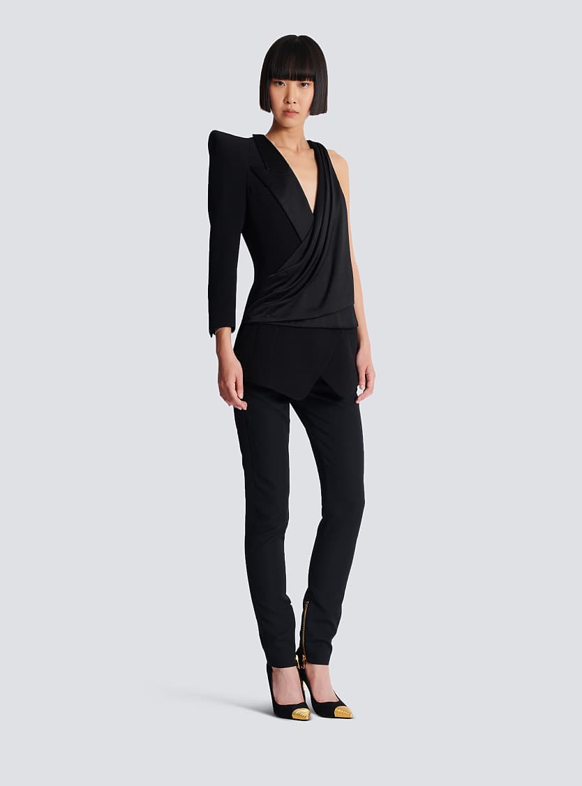 BALMAIN ONE SHOULDER TOP