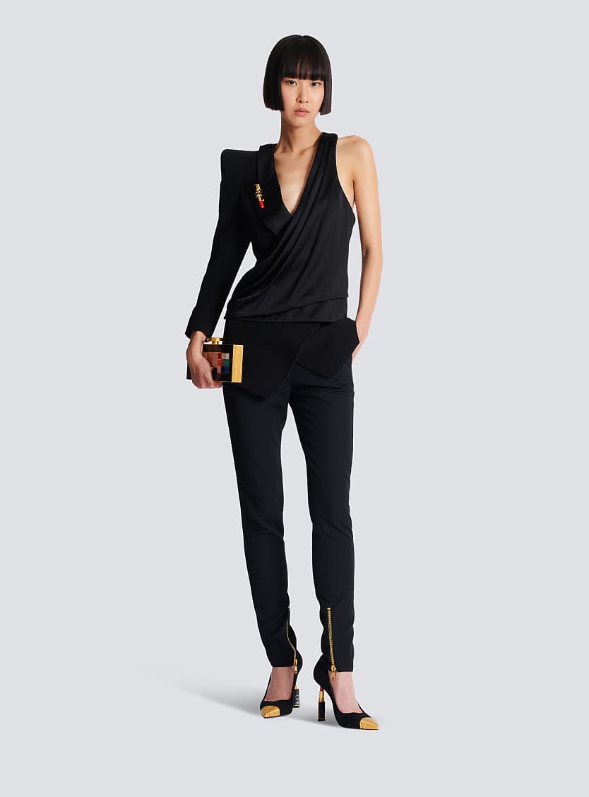 BALMAIN ONE SHOULDER TOP