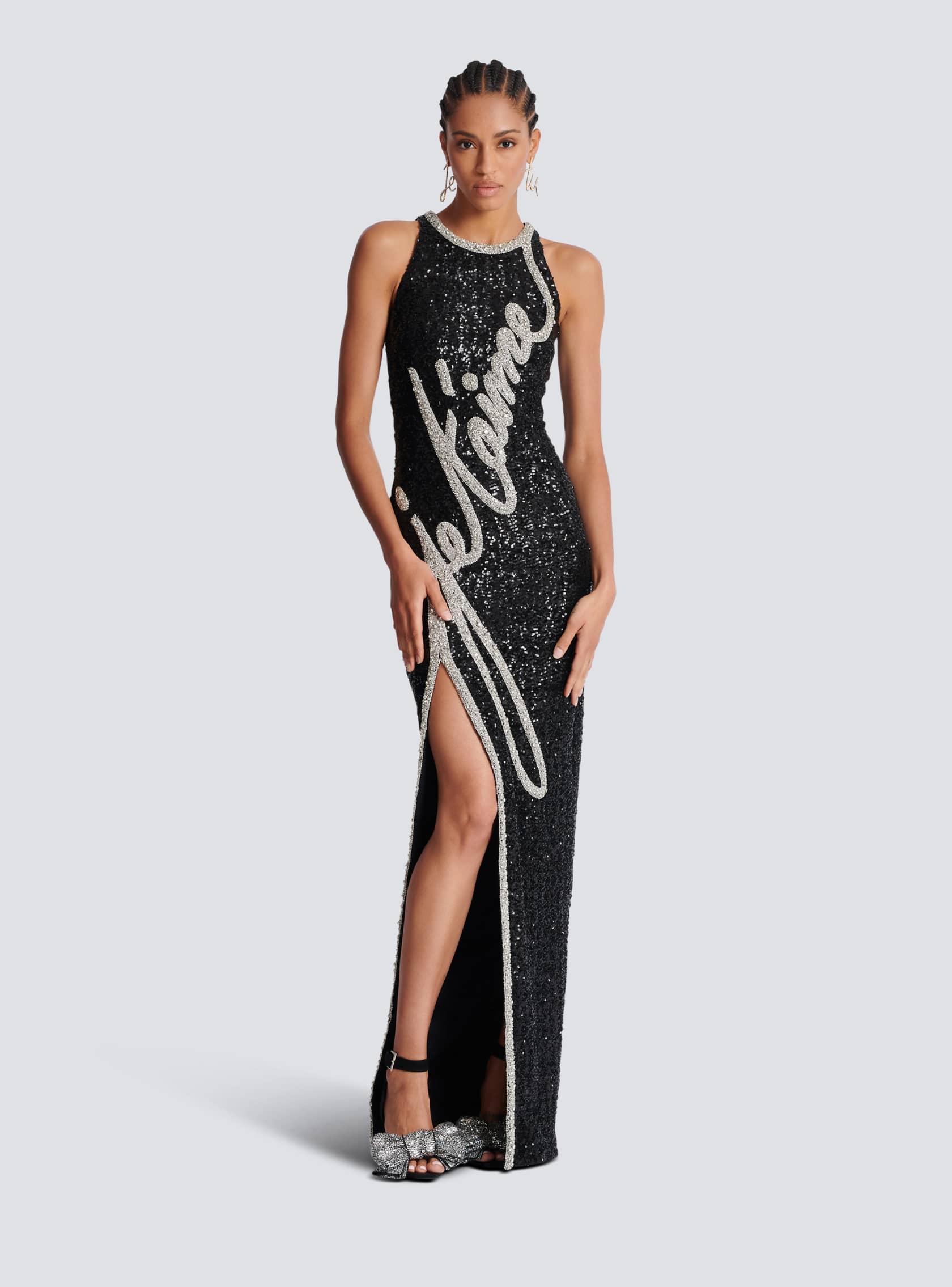 BALMAIN EMBROIDERED LONG DRESS - BEYMEN