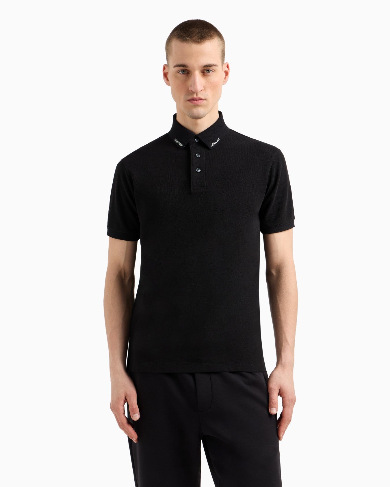 EMPORIO ARMANI POLO SHIRT WITH LOGO COLLAR - BEYMEN