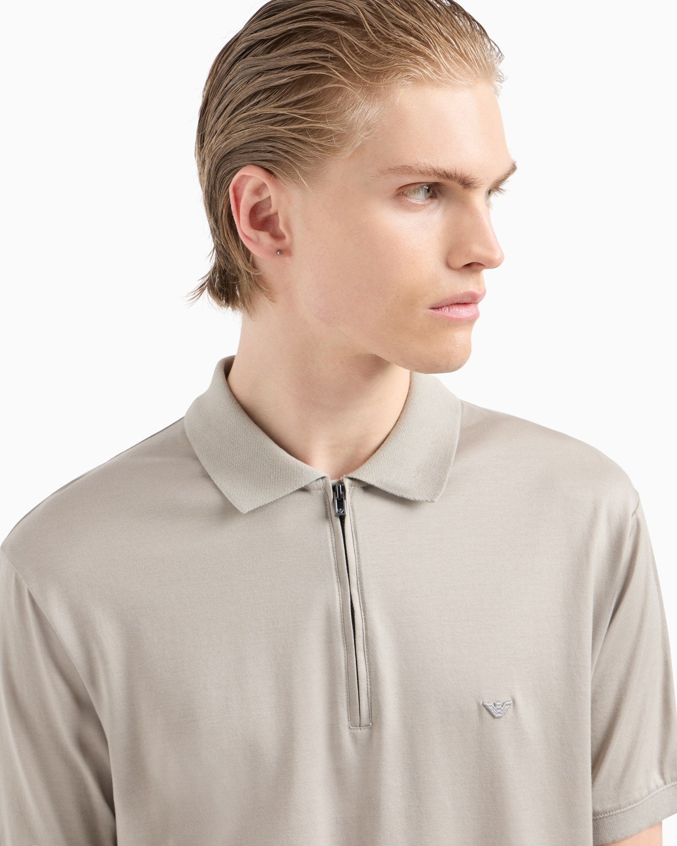 EMPORIO ARMANI POLO SHIRT WITH ZIP - BEYMEN