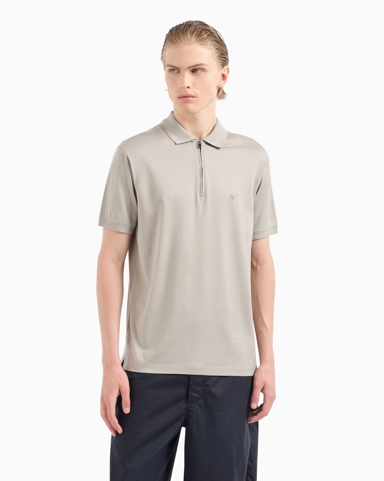 EMPORIO ARMANI POLO SHIRT WITH ZIP - BEYMEN