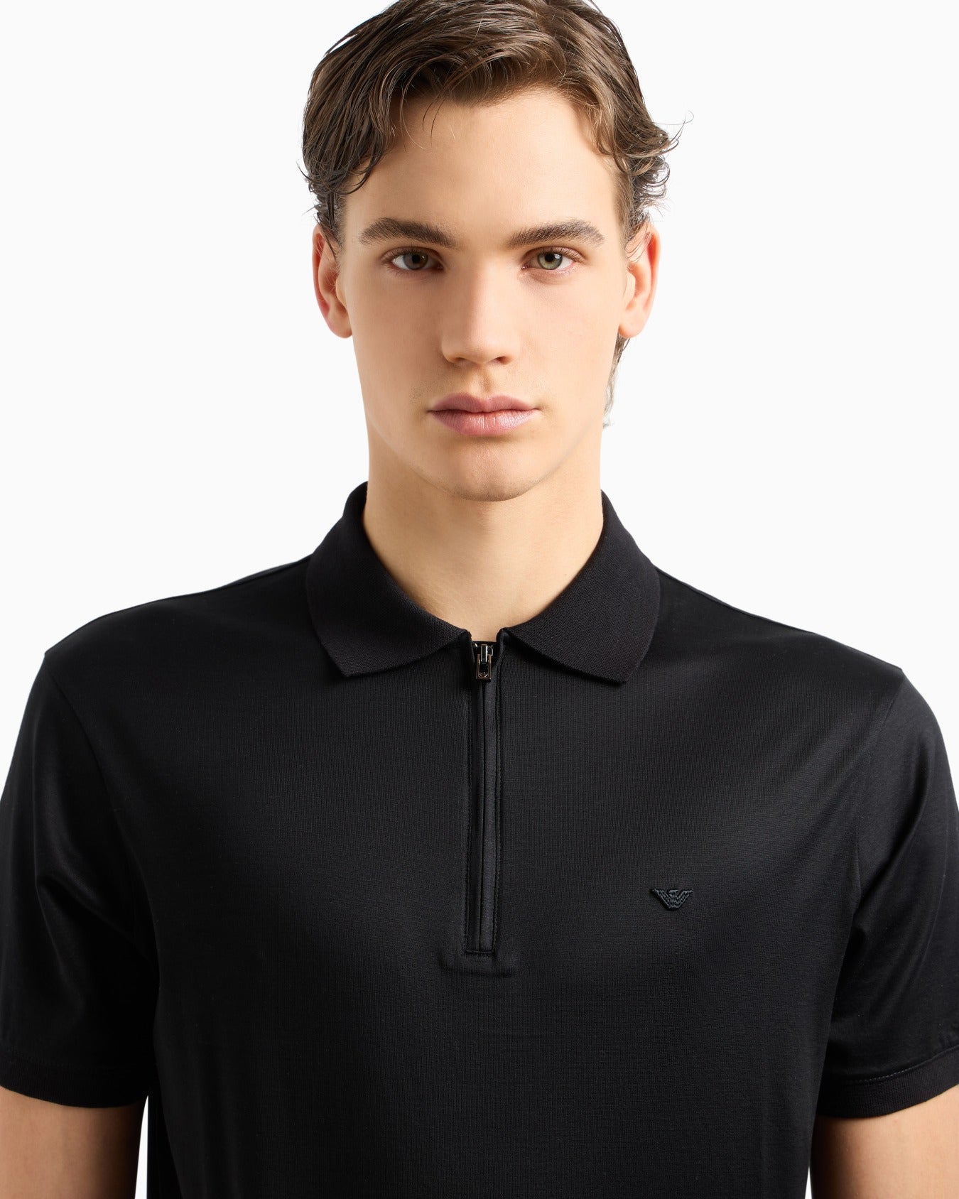 EMPORIO ARMANI POLO SHIRT WITH ZIP - BEYMEN