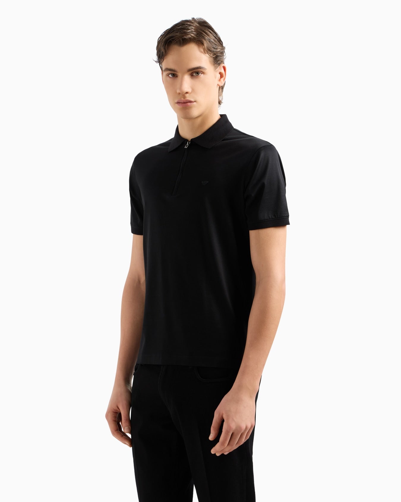 EMPORIO ARMANI POLO SHIRT WITH ZIP - BEYMEN