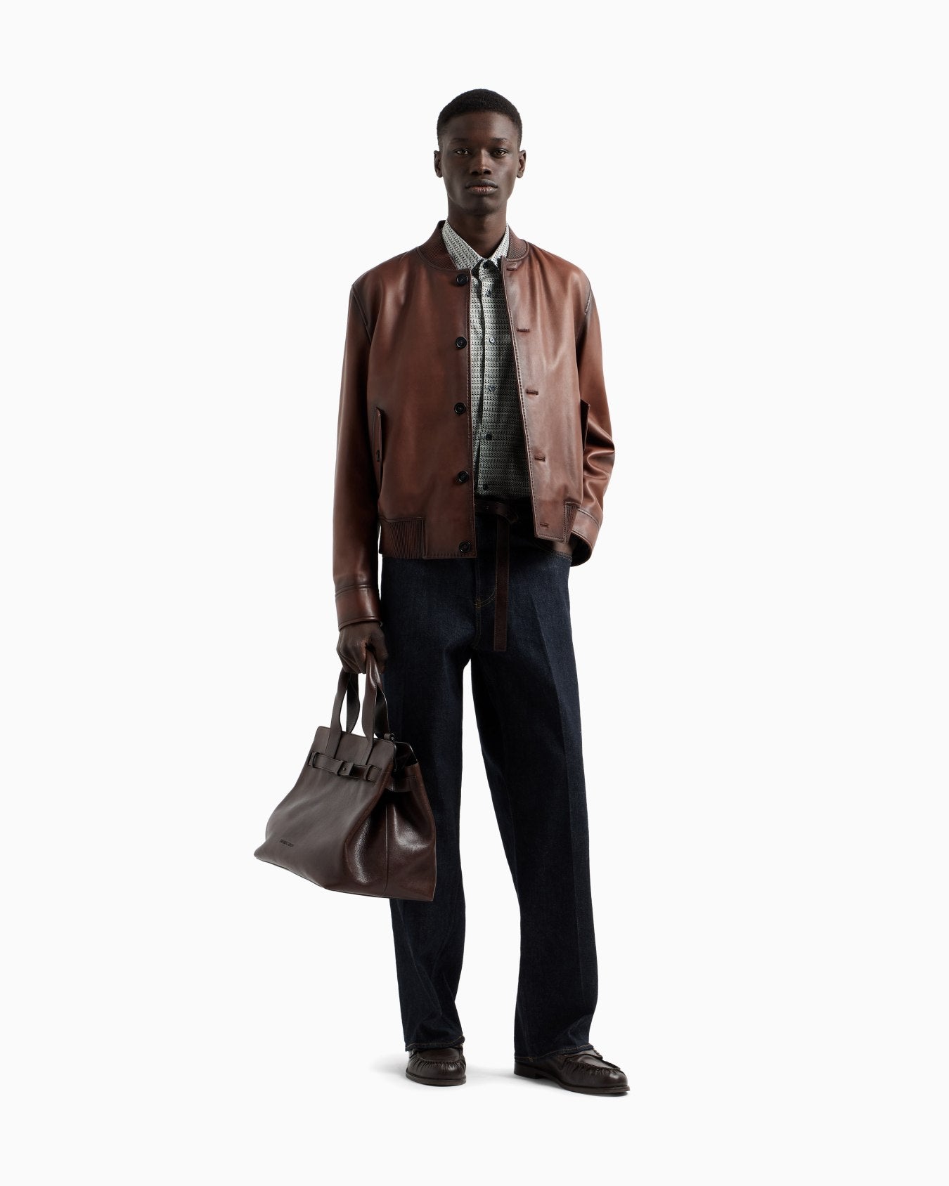EMPORIO ARMANI PATTERN COTTON SHIRT - BEYMEN