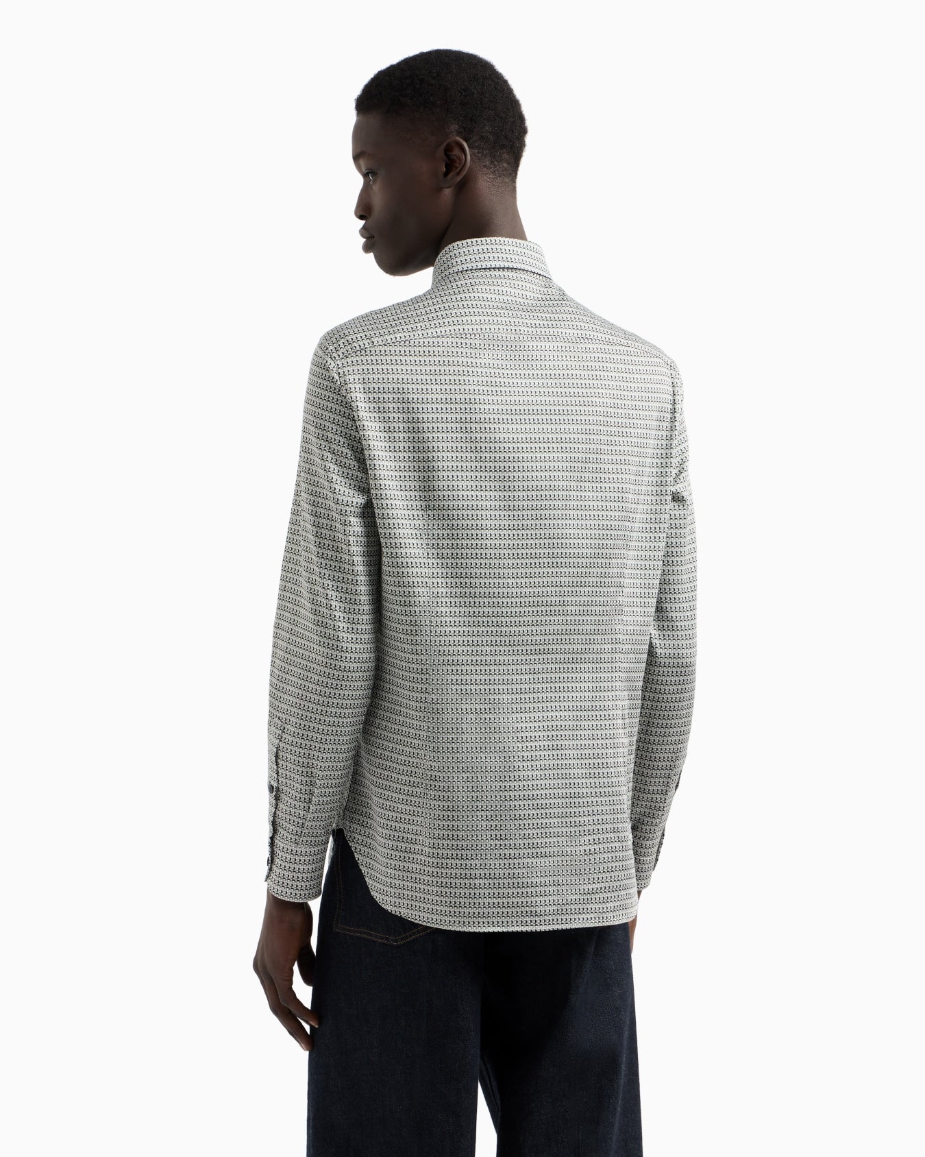 EMPORIO ARMANI PATTERN COTTON SHIRT - BEYMEN
