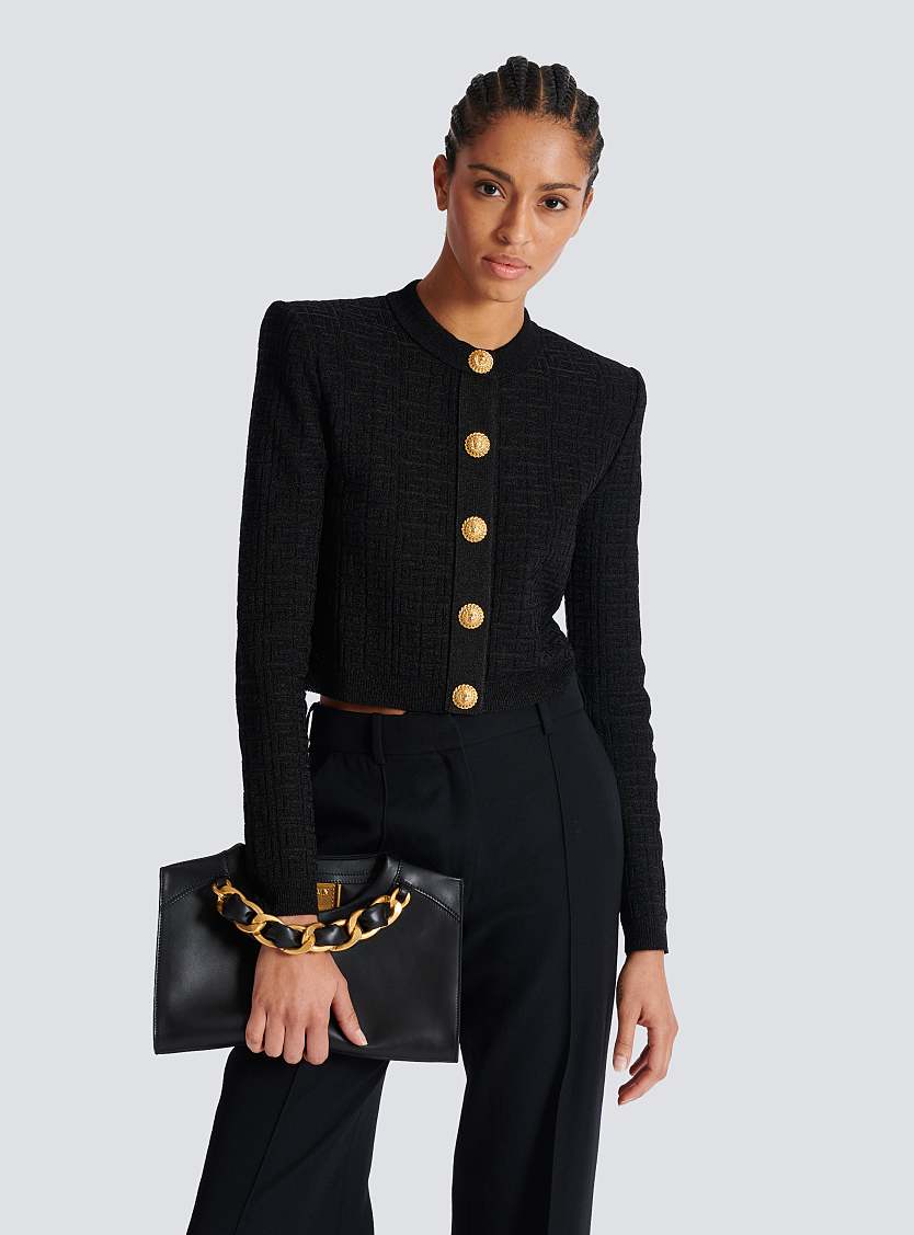 BALMAIN CREWNECK ZIPPED POUCH
