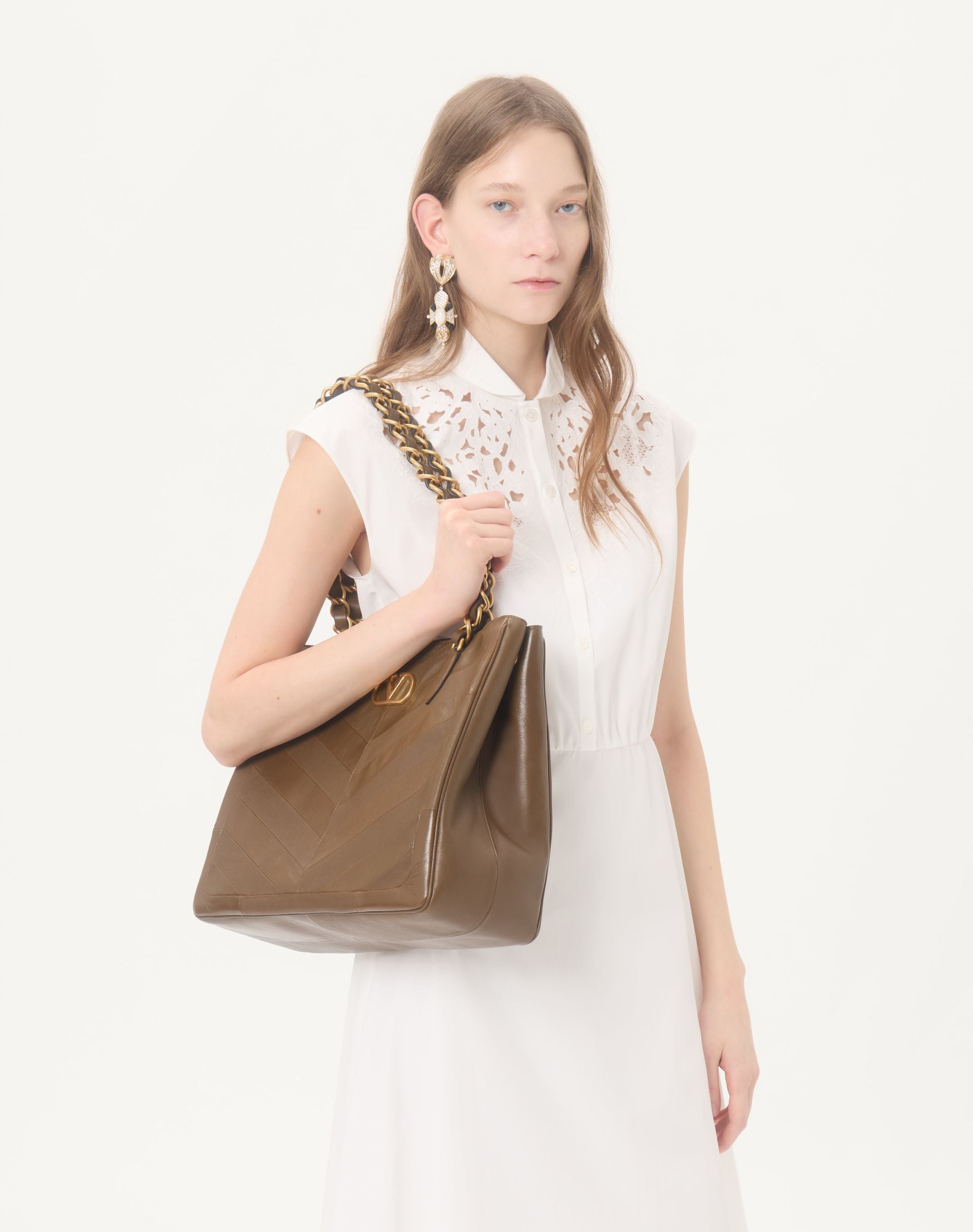 VALENTINO GARAVANI EMBROIDERED MIDI DRESS - BEYMEN