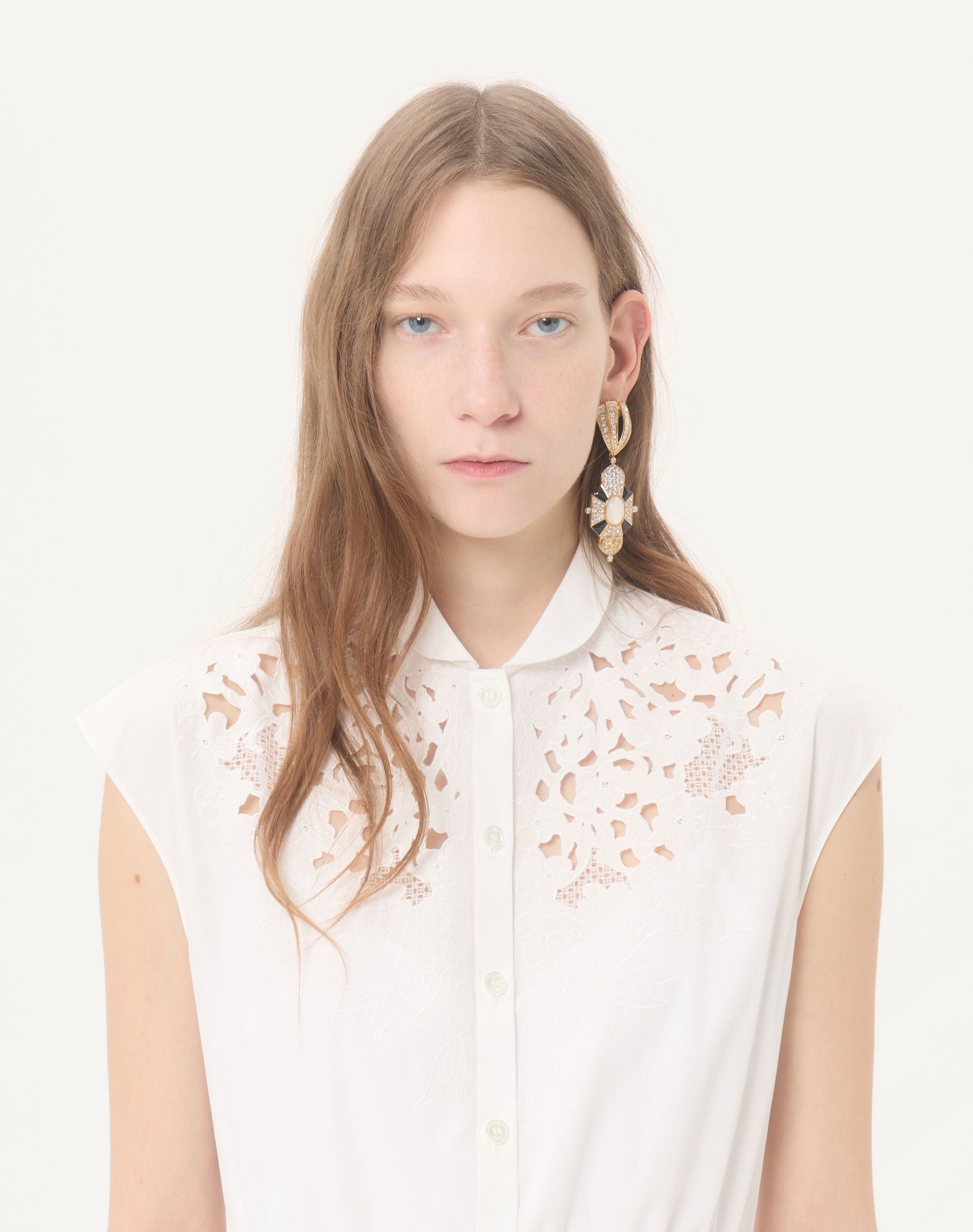 VALENTINO GARAVANI EMBROIDERED MIDI DRESS - BEYMEN