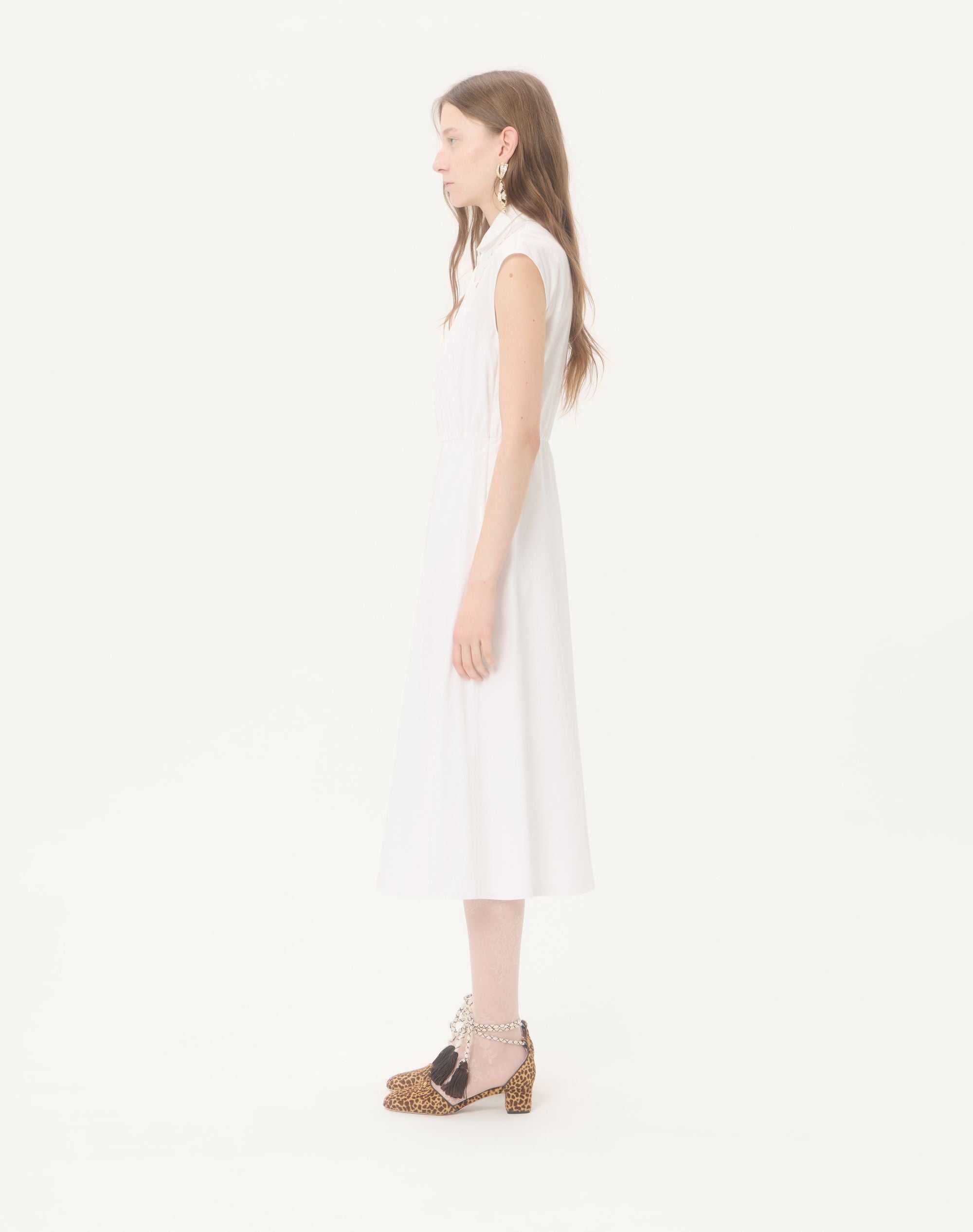 VALENTINO GARAVANI EMBROIDERED MIDI DRESS - BEYMEN