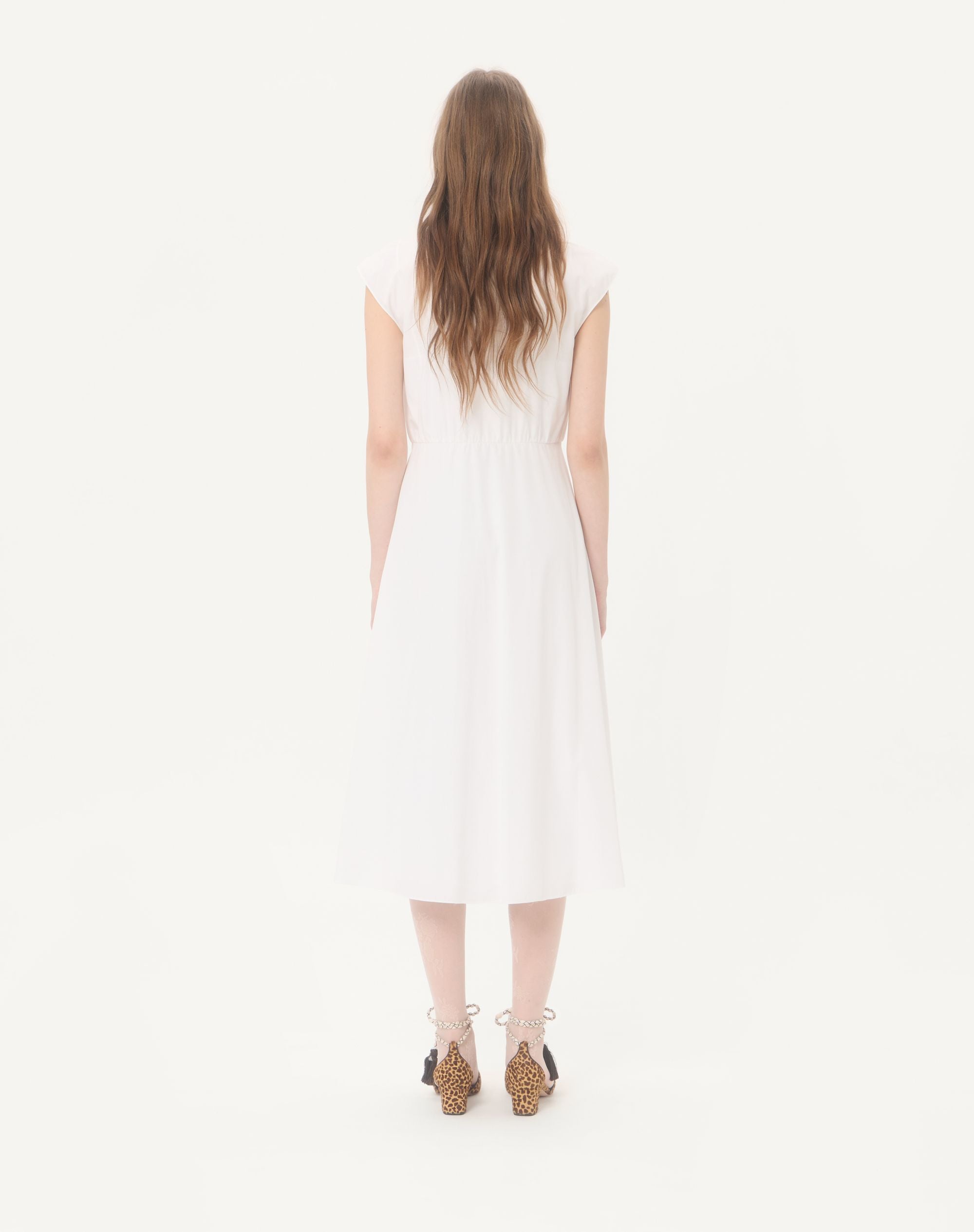 VALENTINO GARAVANI EMBROIDERED MIDI DRESS - BEYMEN