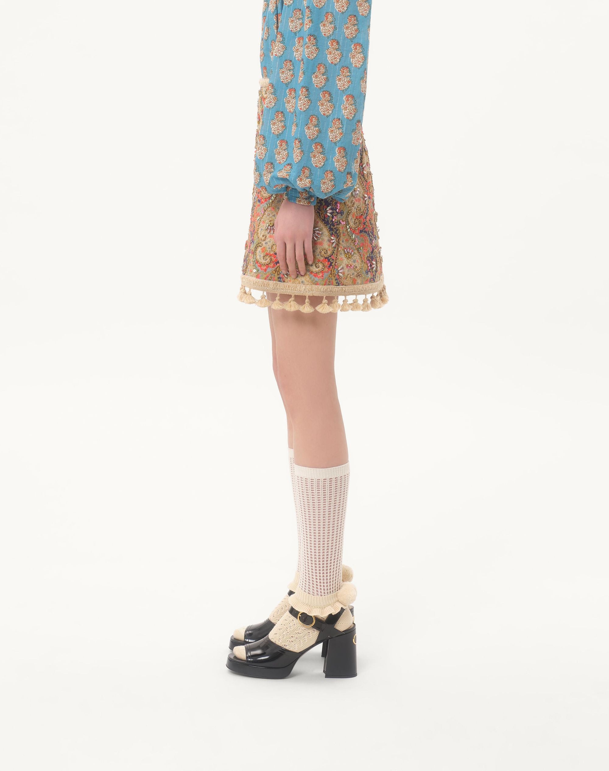 VALENTINO GARAVANI SKIRTEMBROIDERED - BEYMEN