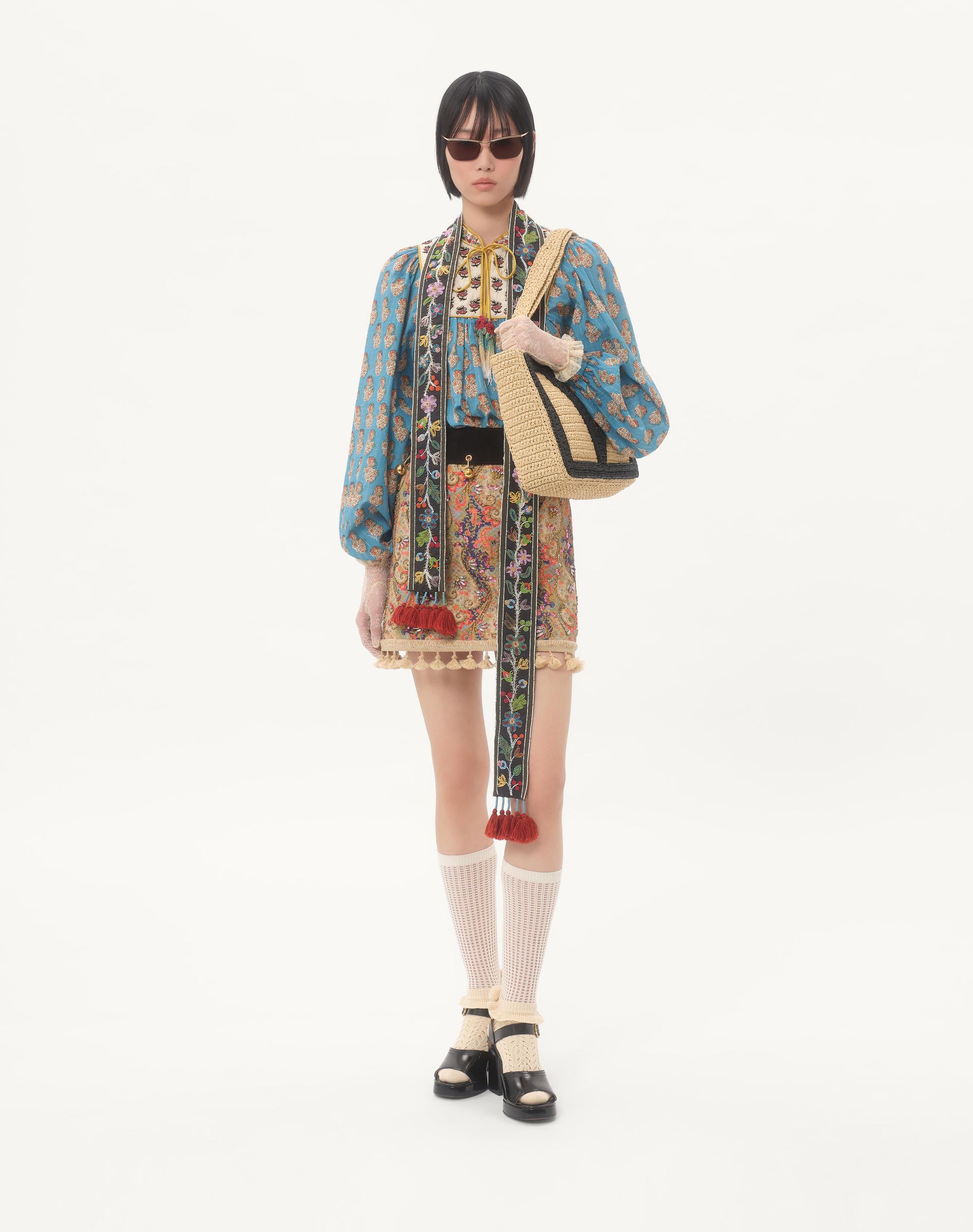 VALENTINO GARAVANI SKIRTEMBROIDERED - BEYMEN