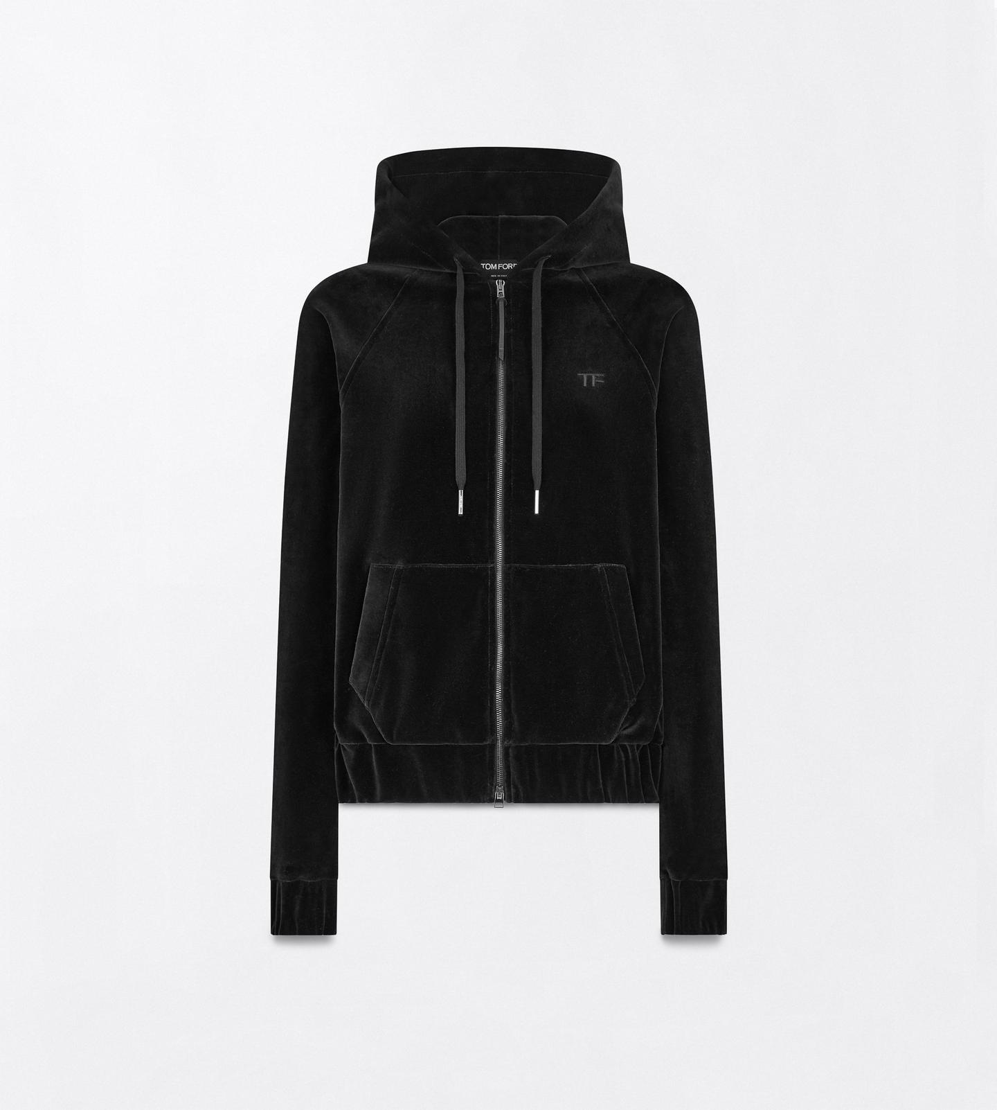TOM FORD COTTON VELOUR ZIP HOODIE - BEYMEN
