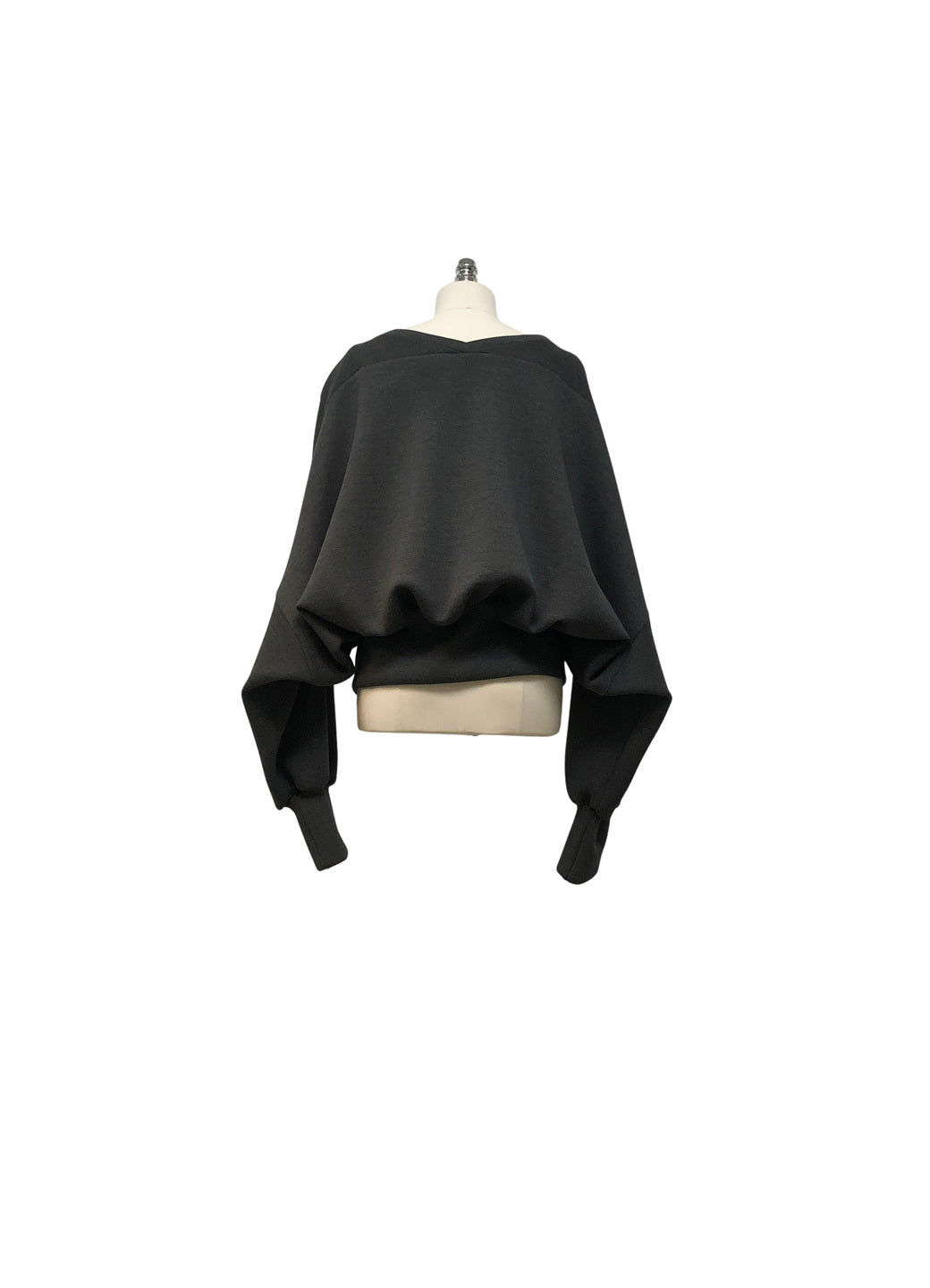 GAZE DE LIN BOAT NECK VOLUME SWEAT TOP - BEYMEN