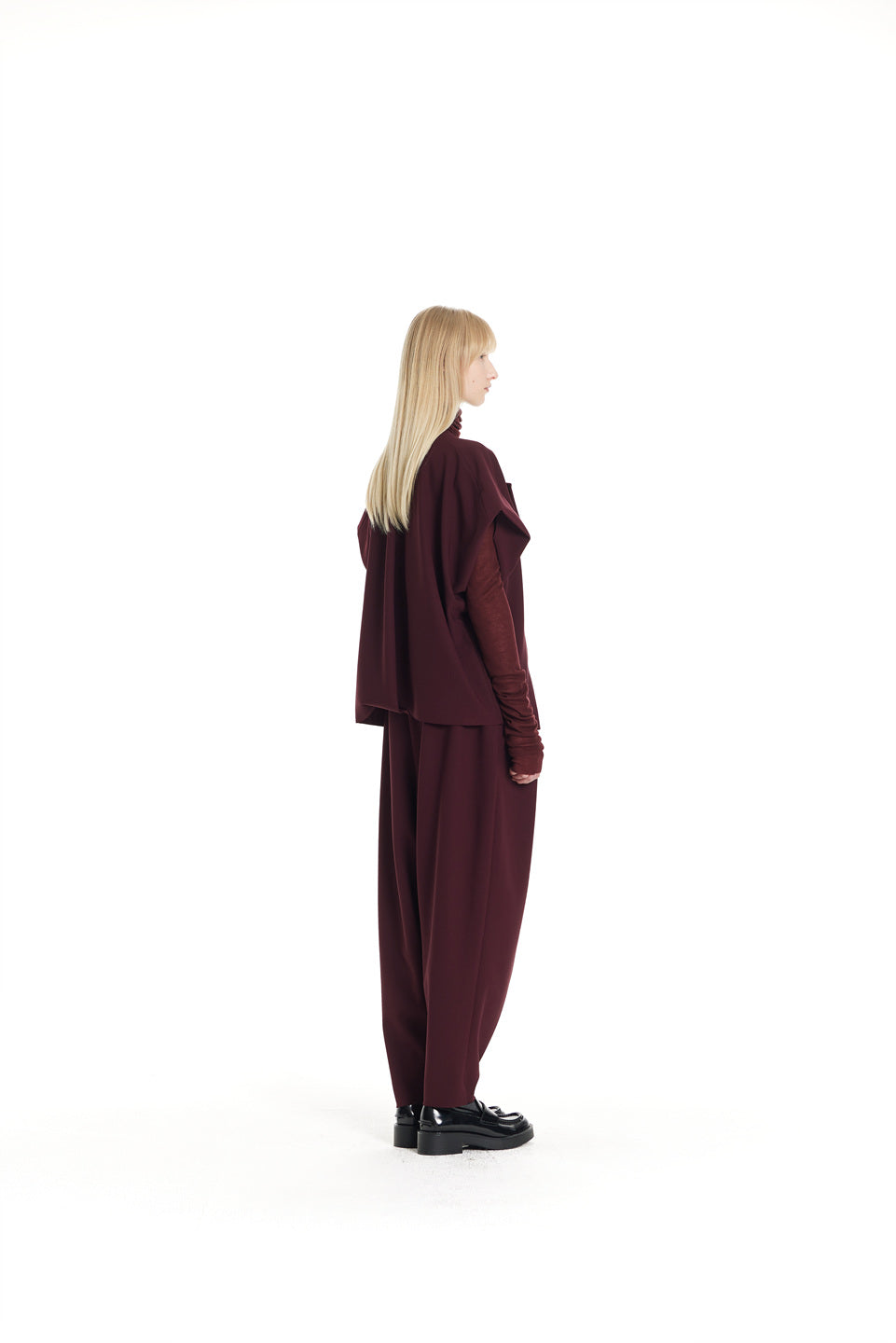 GAZE DE LIN LESS-LINE ONE COLLAR VEST - BEYMEN