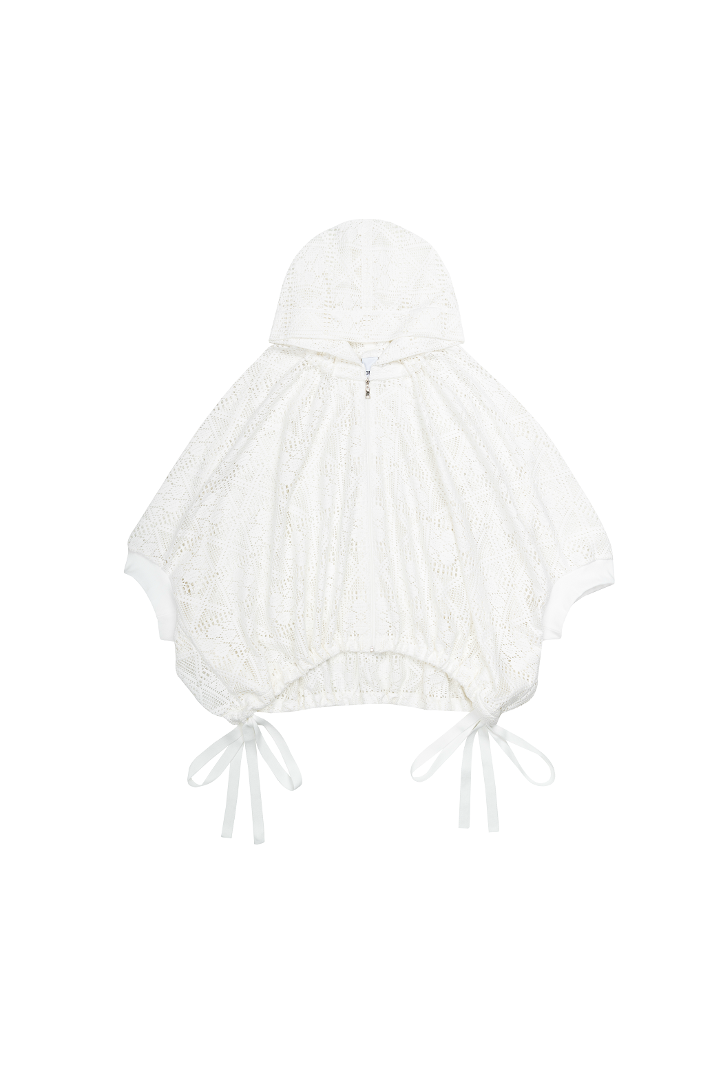 GAZE DE LIN DIAMOND PATTERNLACEHOODED - BEYMEN