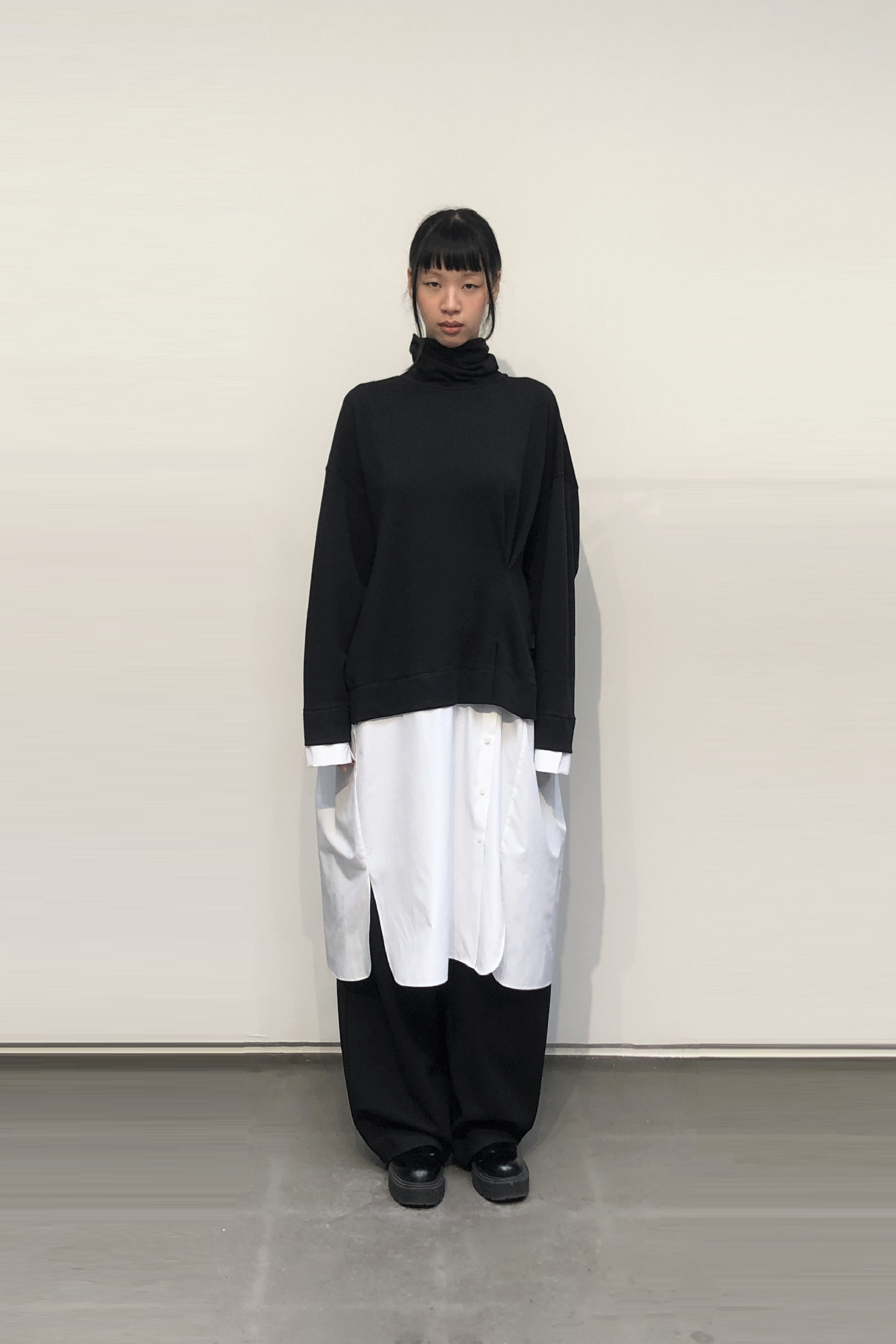GAZE DE LIN JERSEY TOP WITH SHIRTS DRESS