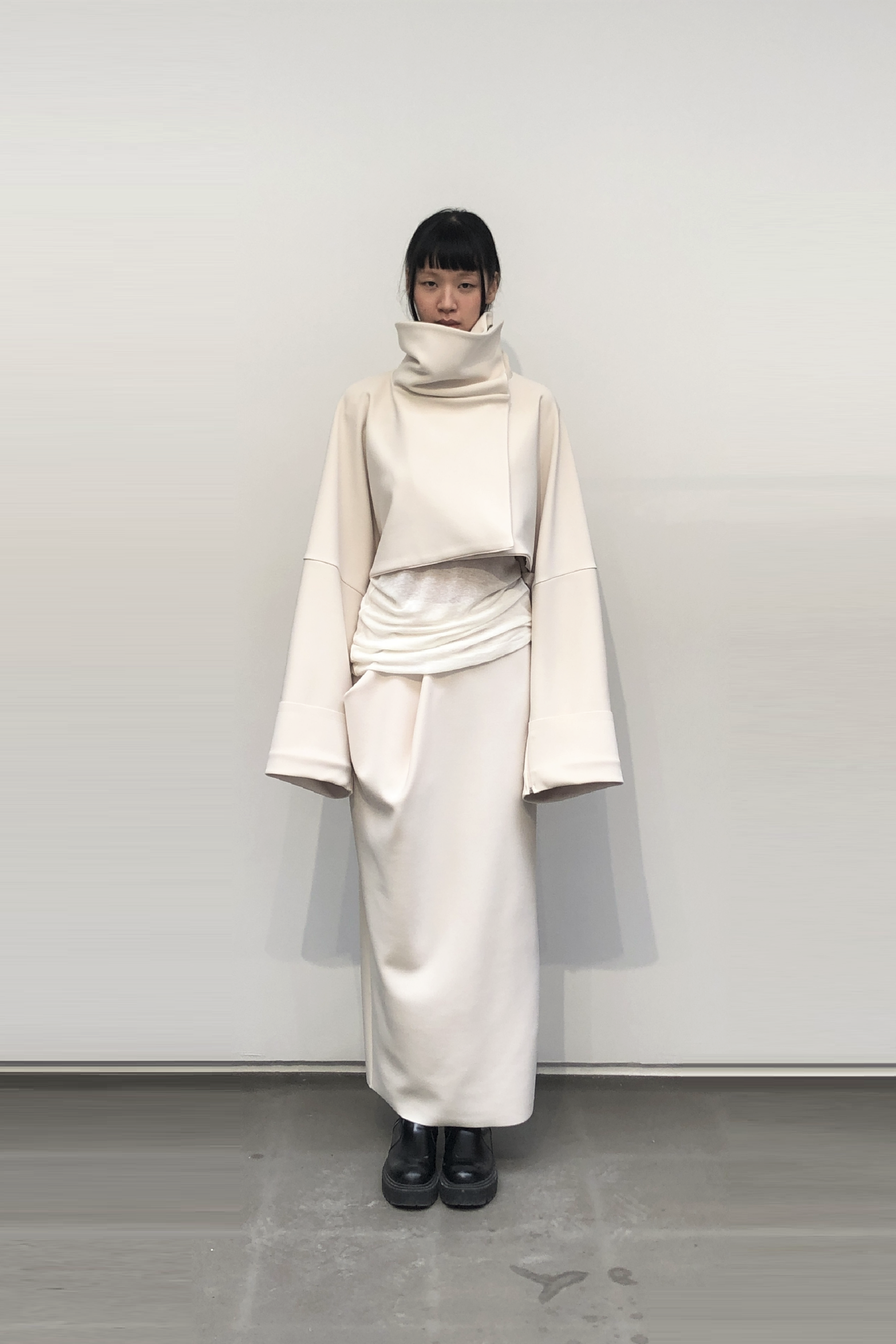 GAZE DE LIN E ZIP-HEM BLOUSON