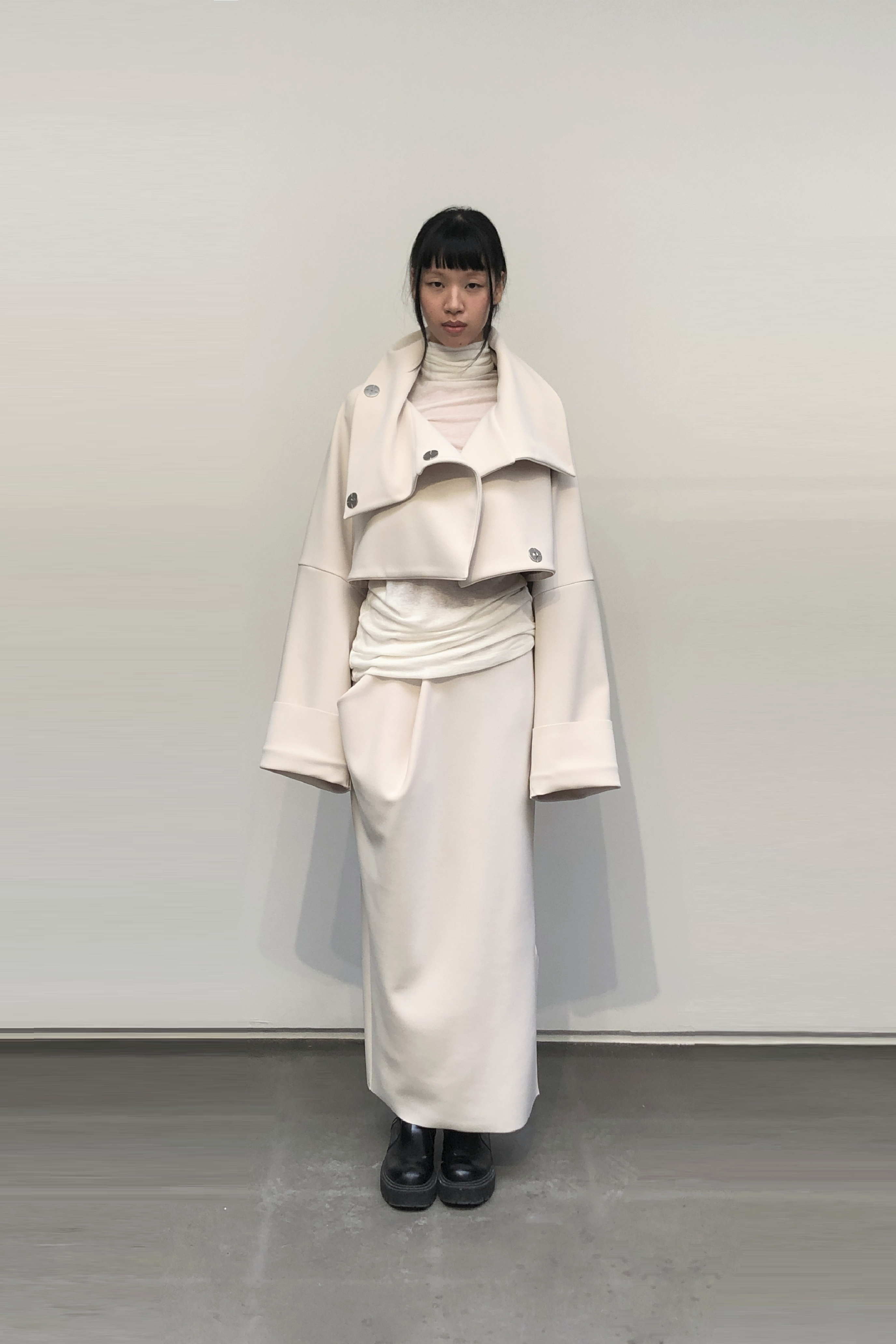 GAZE DE LIN E ZIP-HEM BLOUSON