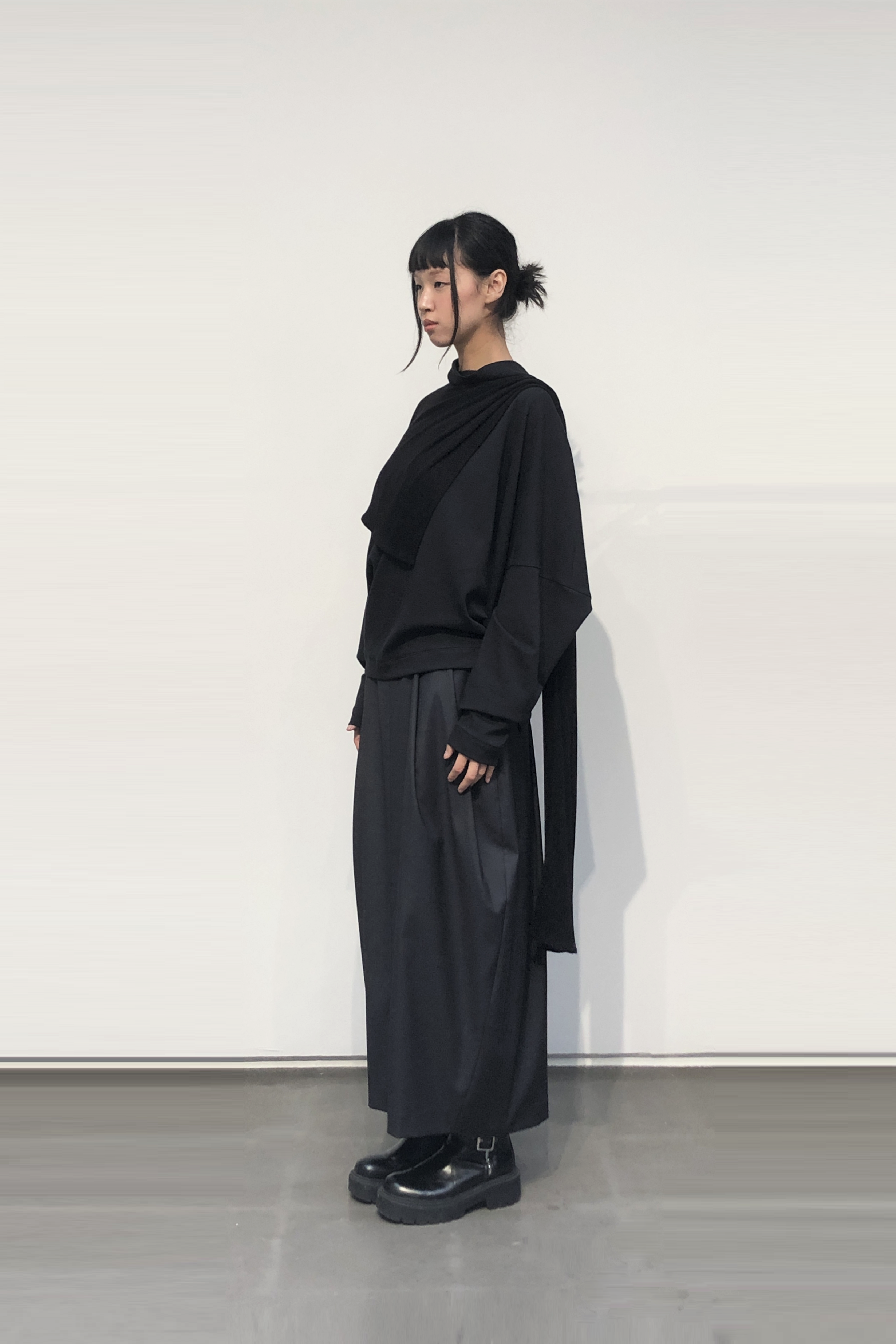 GAZE DE LIN BATWING JERSEY TOP