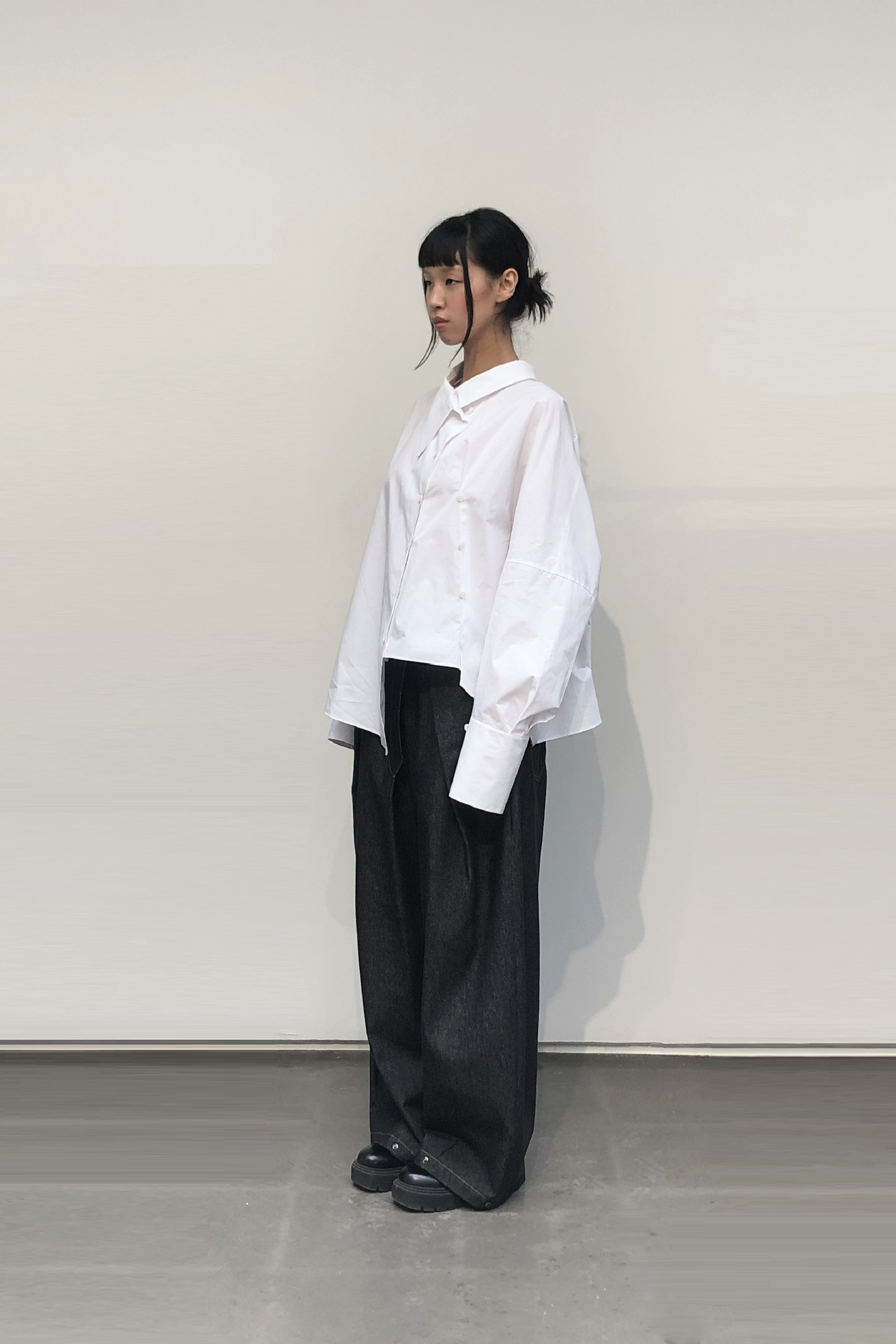GAZE DE LIN BUTTON CLOSURE SHIRT