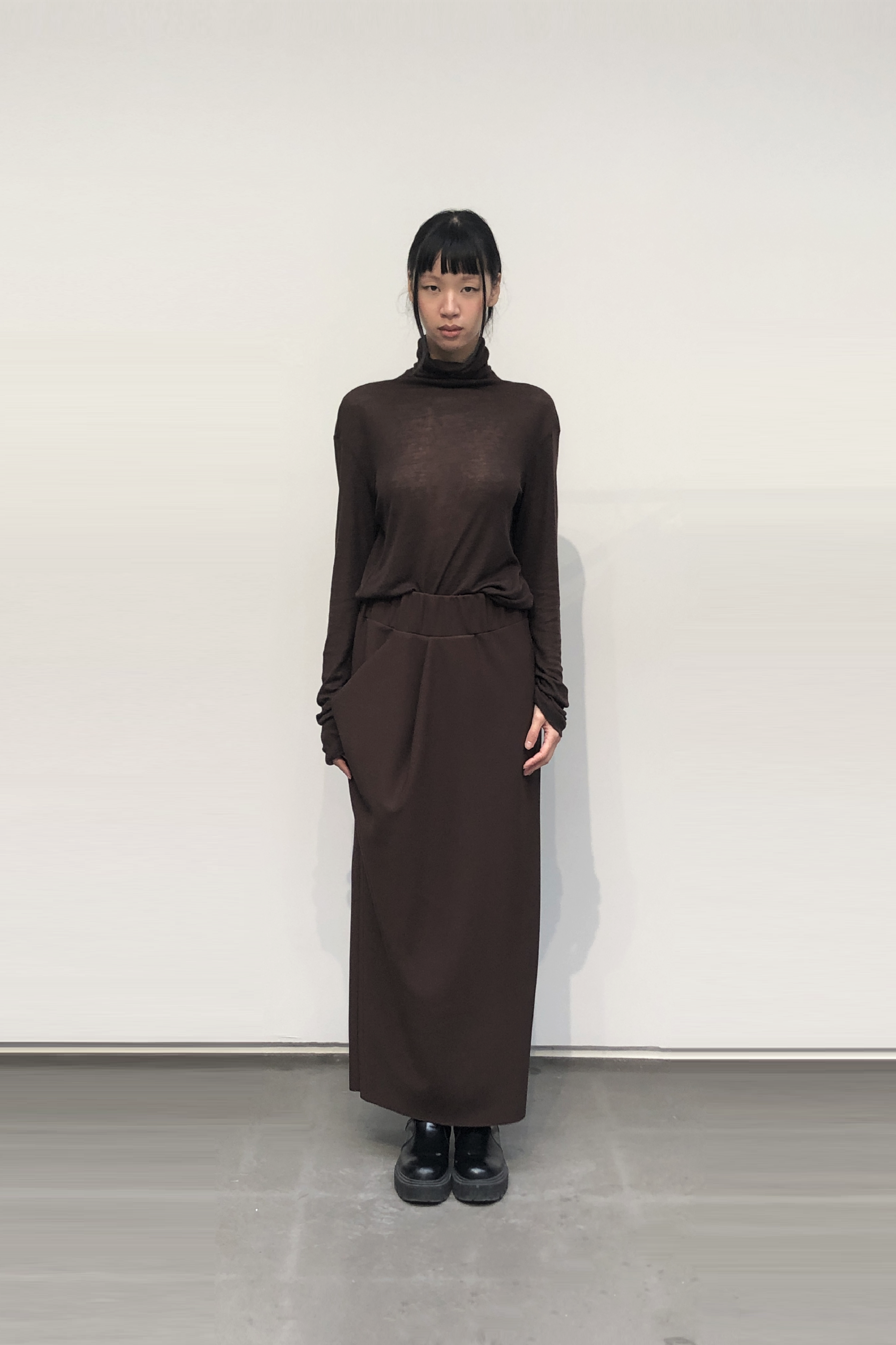GAZE DE LIN ZIP UP SKIRT