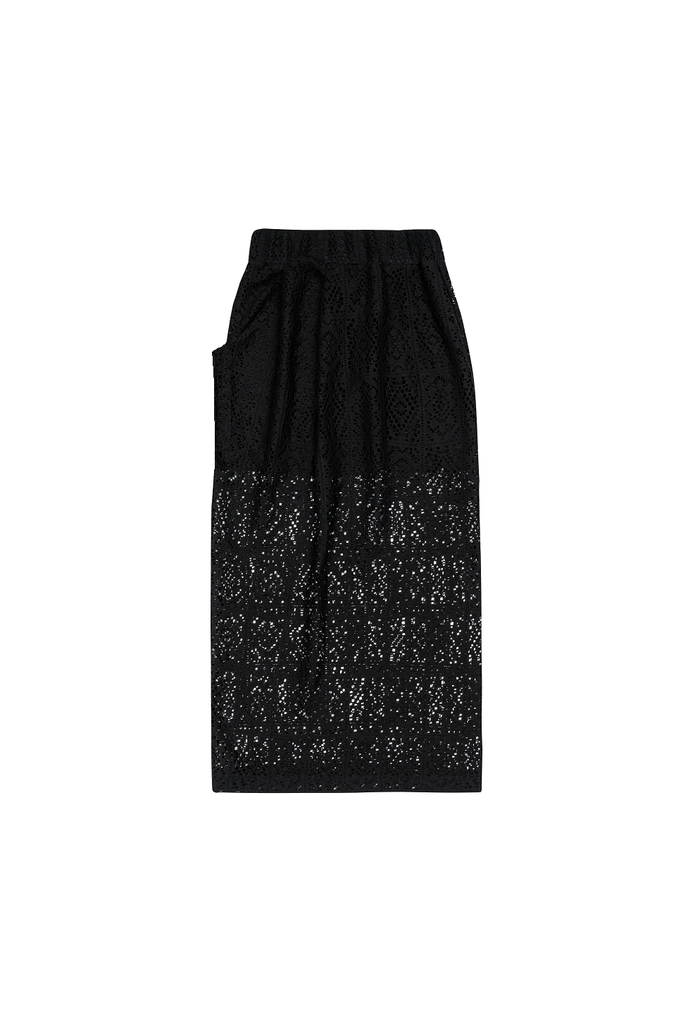 GAZE DE LIN SQUARE PATTERNLACE SHIRT - BEYMEN