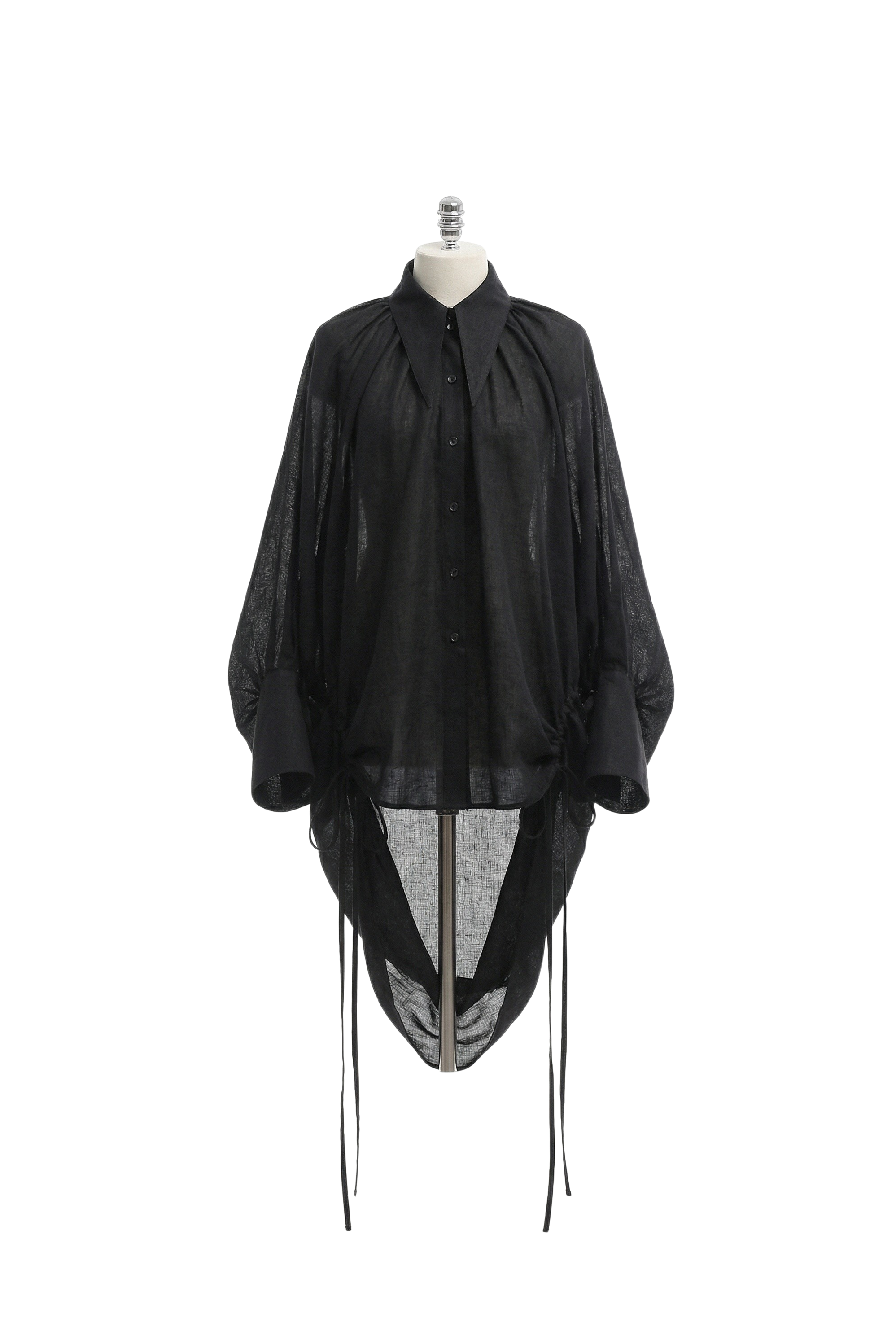 GAZE DE LIN SHIRRINGDETAIL COOLING SHIRT - BEYMEN