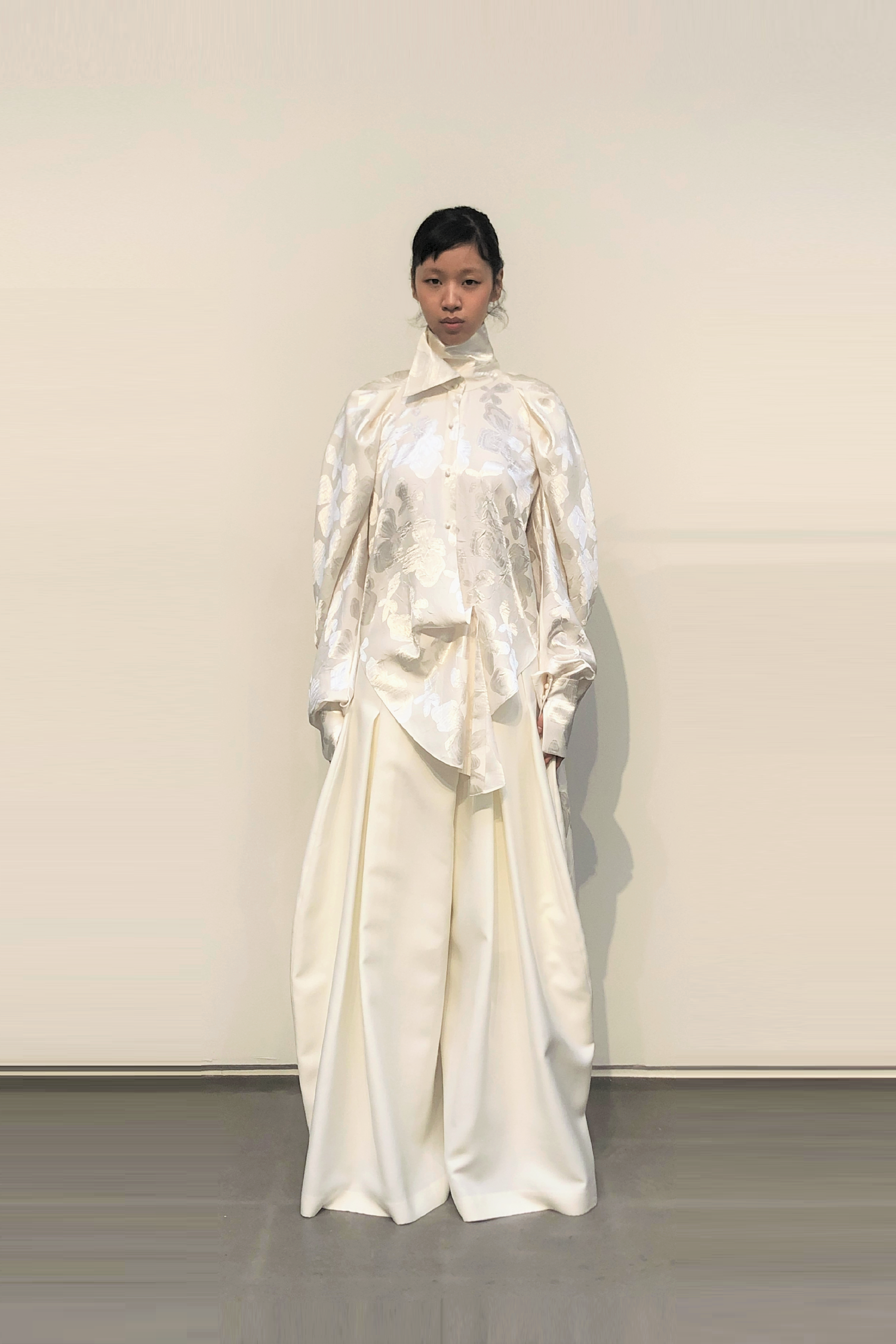 GAZE DE LIN JACQUARD SHIRT DRESS