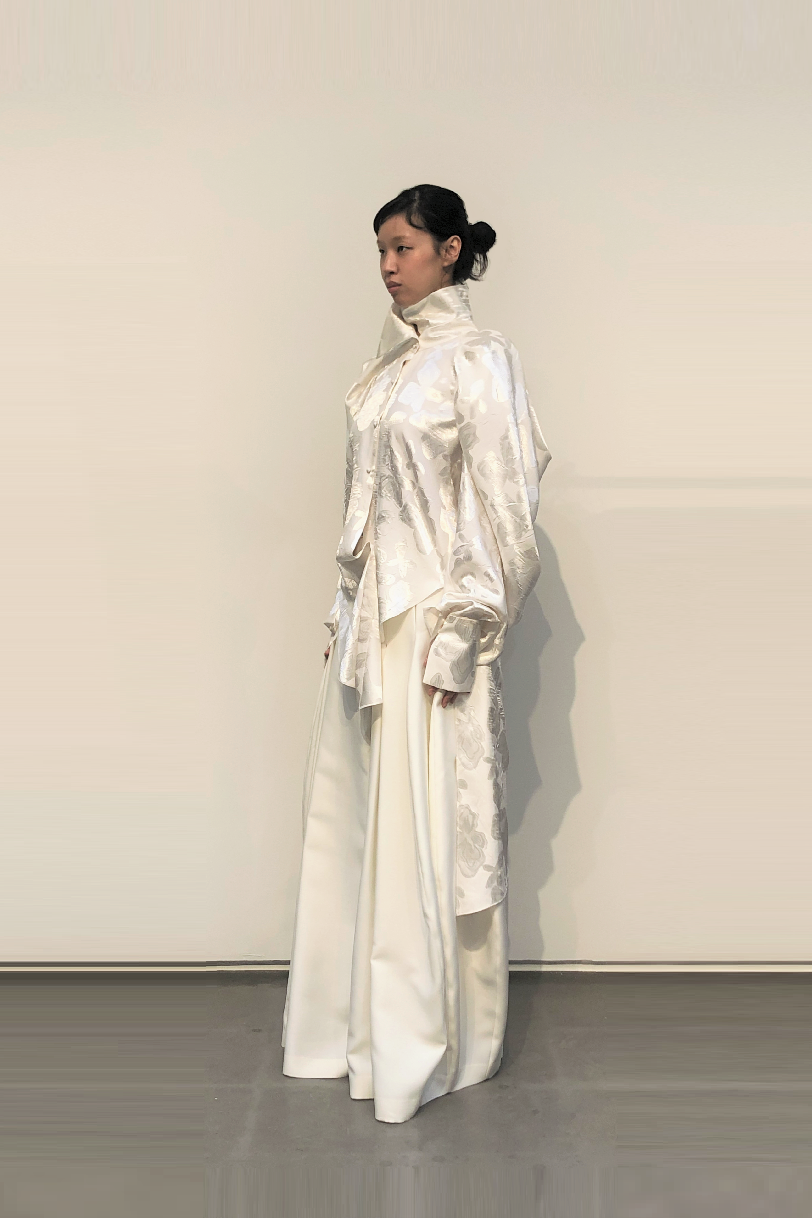 GAZE DE LIN JACQUARD SHIRT DRESS