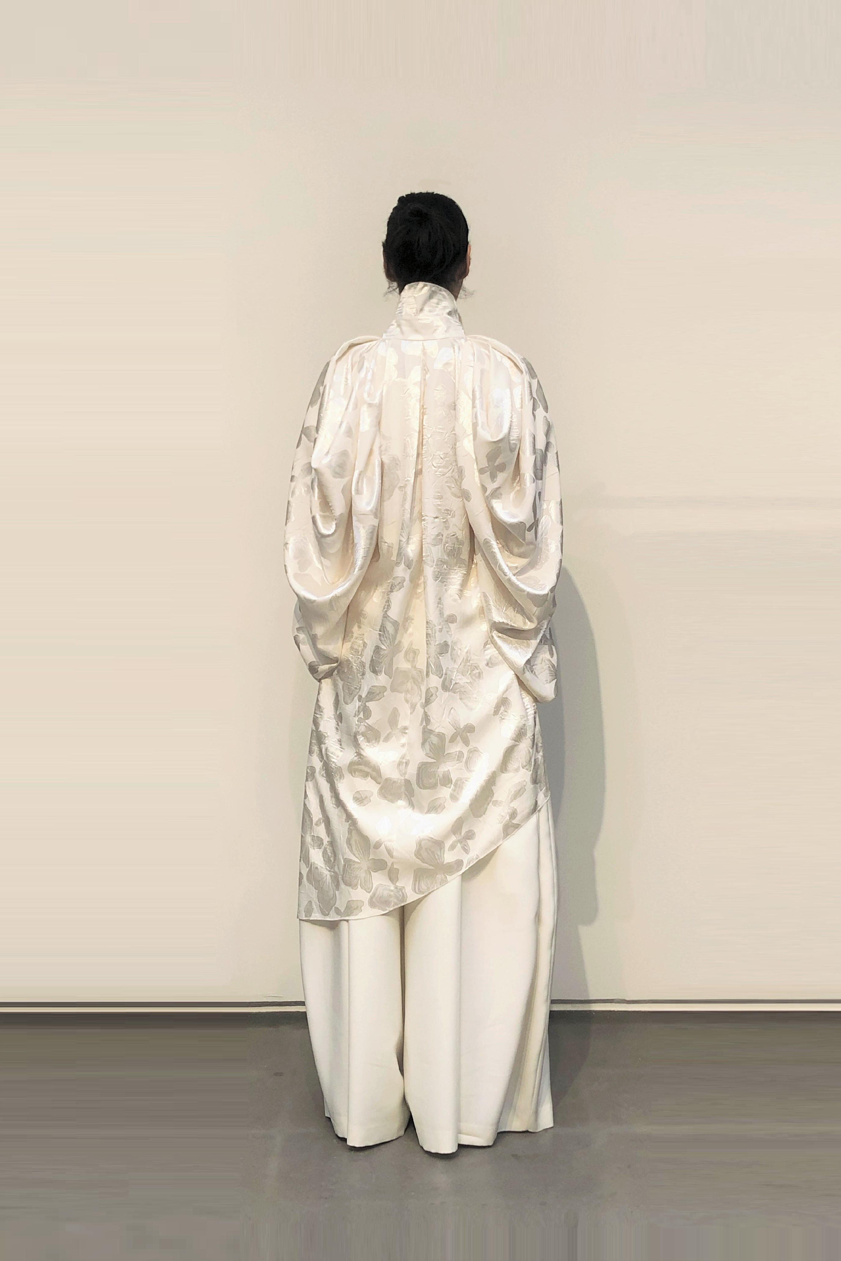 GAZE DE LIN JACQUARD SHIRT DRESS