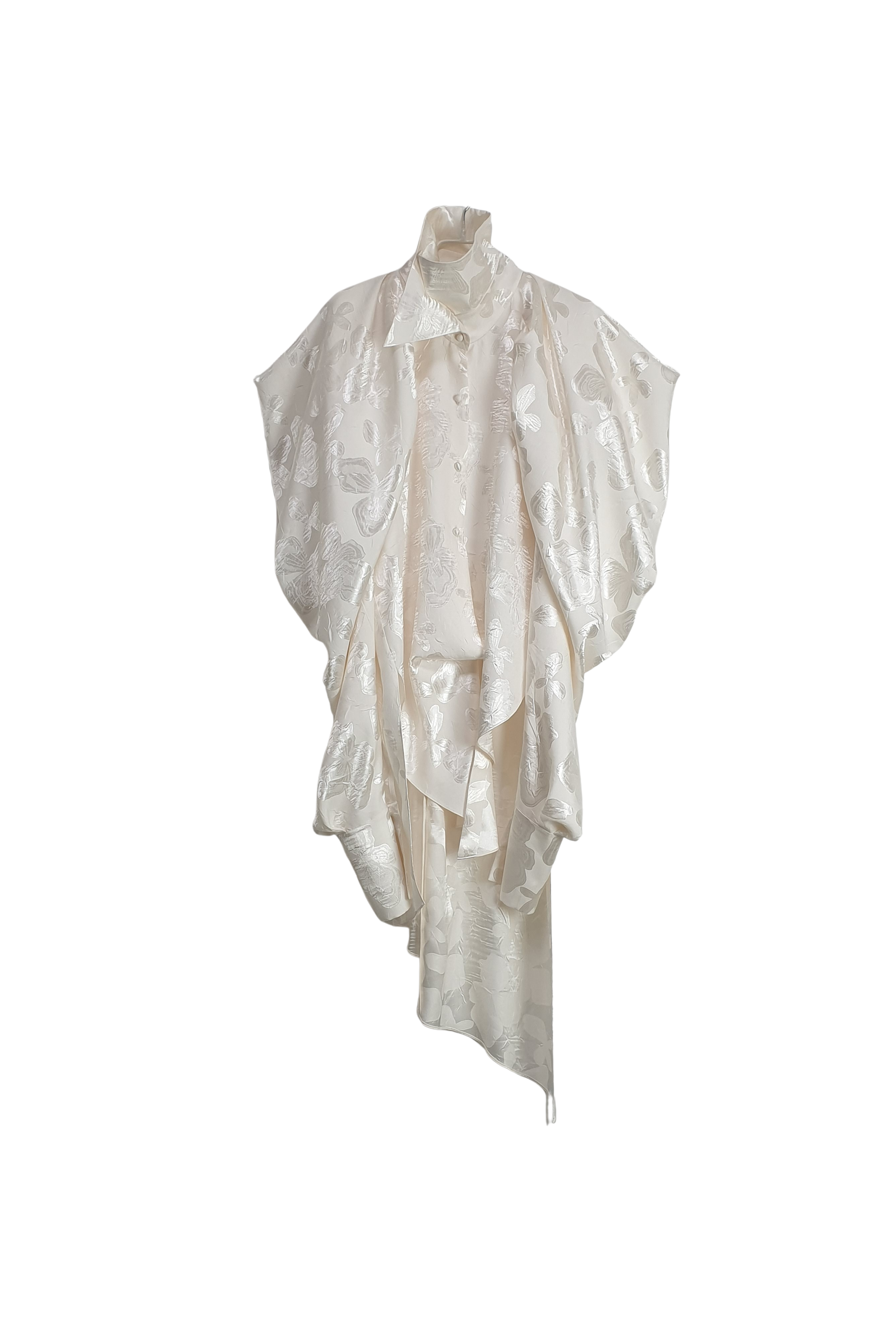 GAZE DE LIN JACQUARD SHIRT DRESS