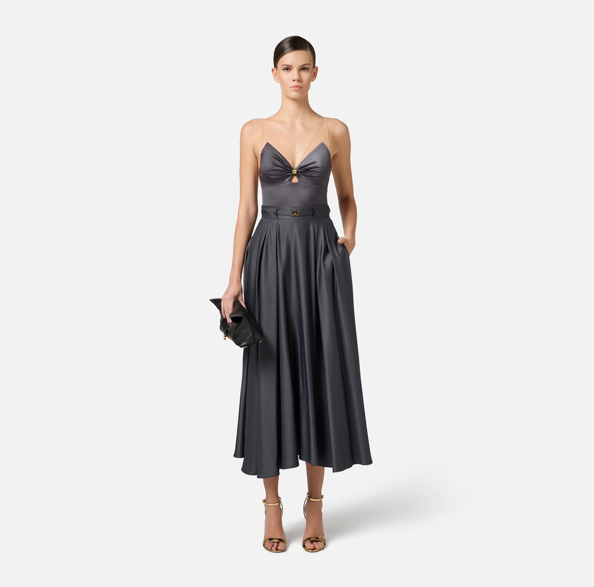 ELISABETTA FRANCHI GONNA CON CINTURA - BEYMEN