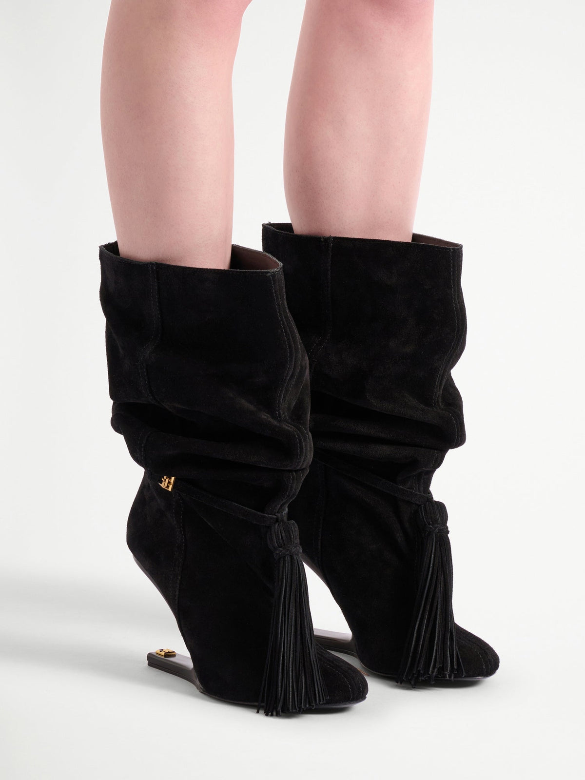 BALMAIN BOOT NO WEDGE-SUEDE LEATHER&TASSEL - BEYMEN