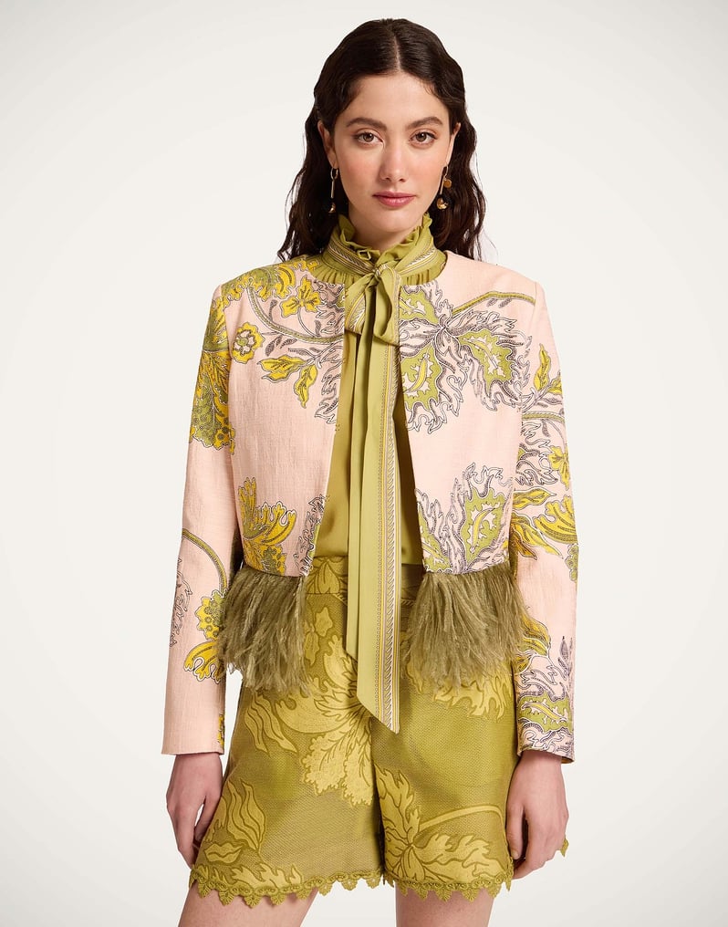 LA DOUBLEJ BIJOUX JACKET WITH FEATHERS - BEYMEN