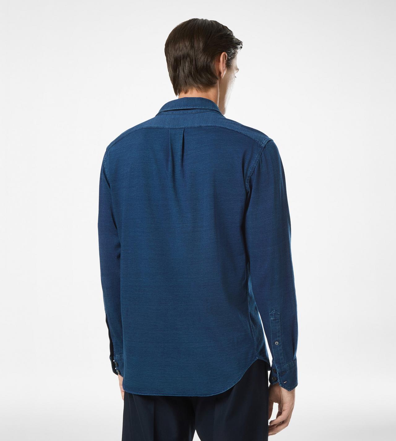 TOM FORD COTTON INDIGO SHIRT - BEYMEN