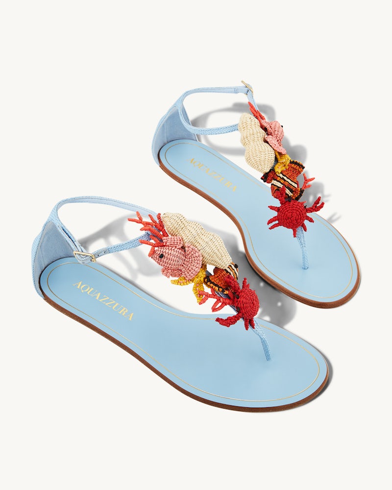 AQUAZZURA MAREA SANDAL FLAT - BEYMEN