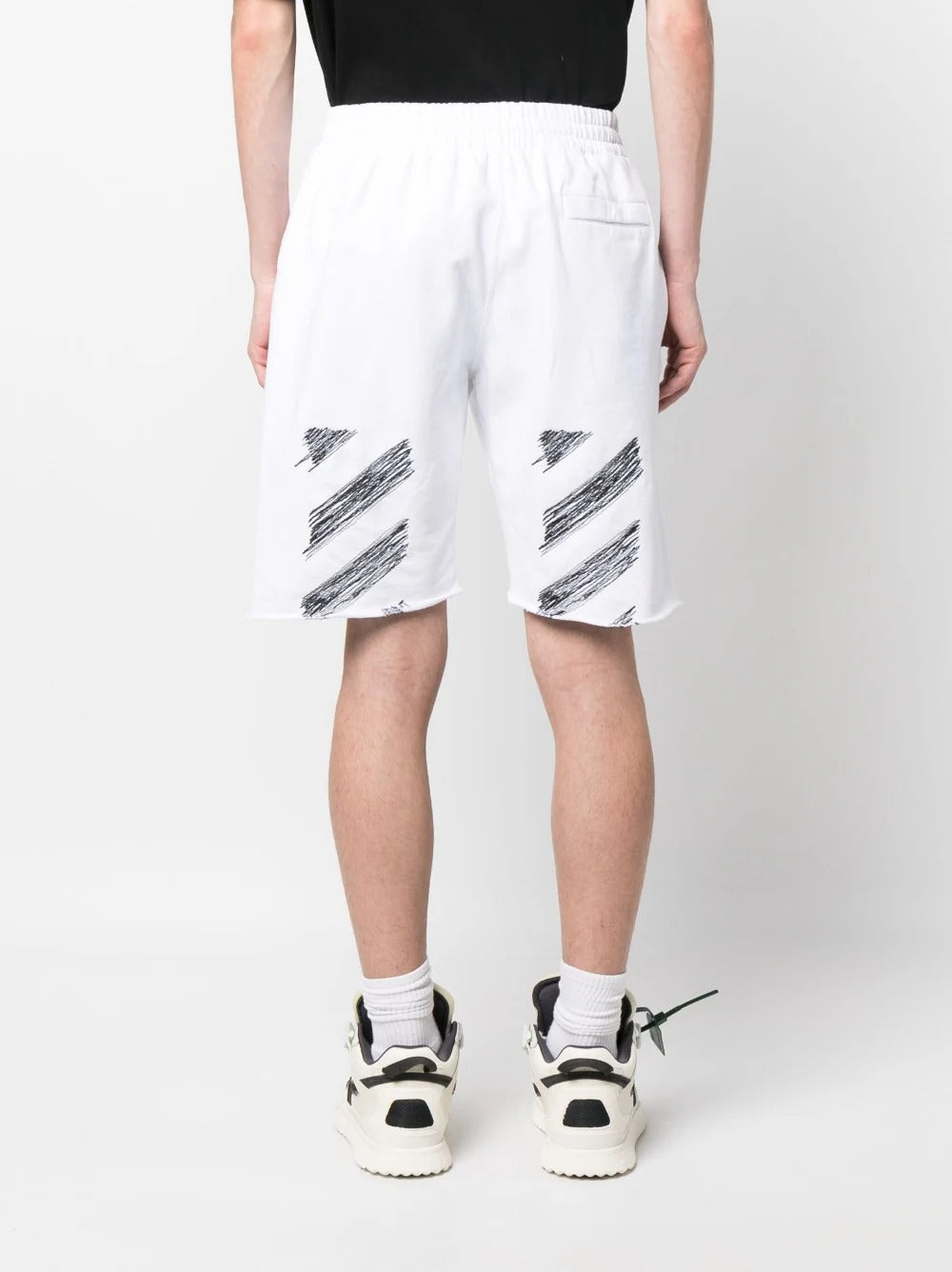 SCRIBBLE DIAG SWEATSHORT