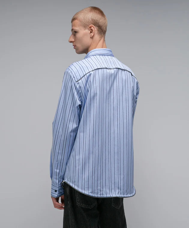 Off White Zip Round Shirt