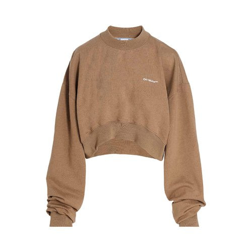 Off White Cropped Sweatshirt