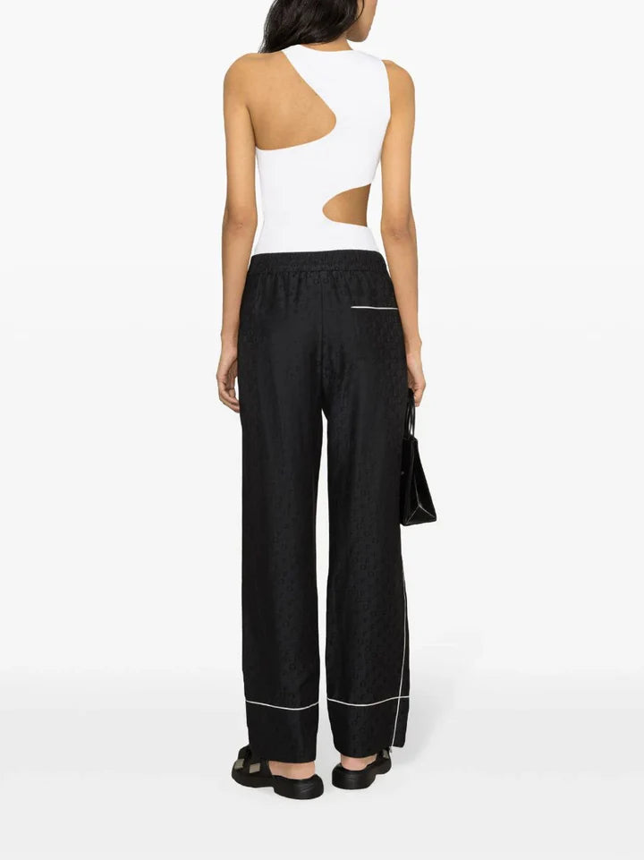 OFF-WHITE LOGO-JACQUARD TROUSERS - BEYMEN